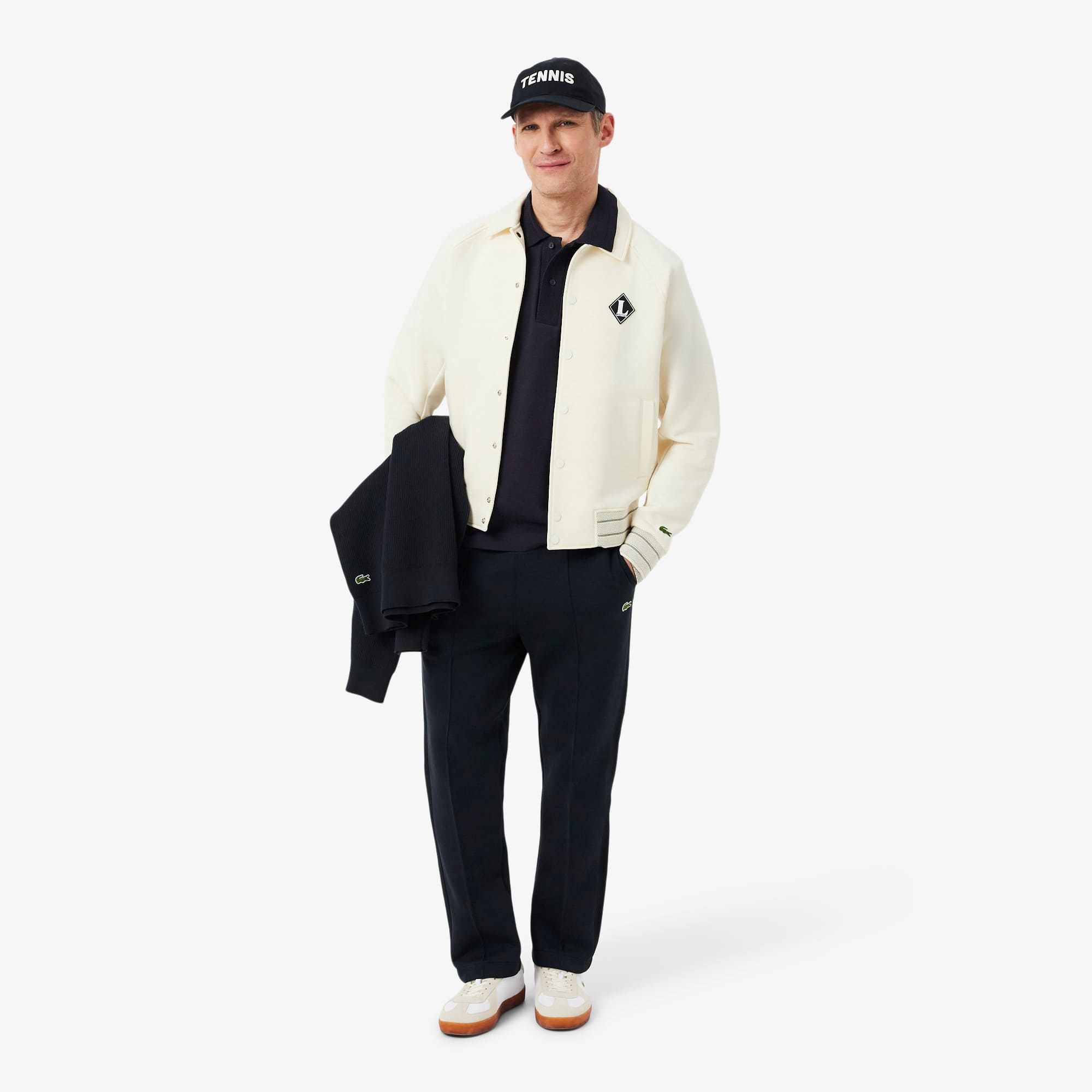 Made In France Classic Fit Badge Polo - Black