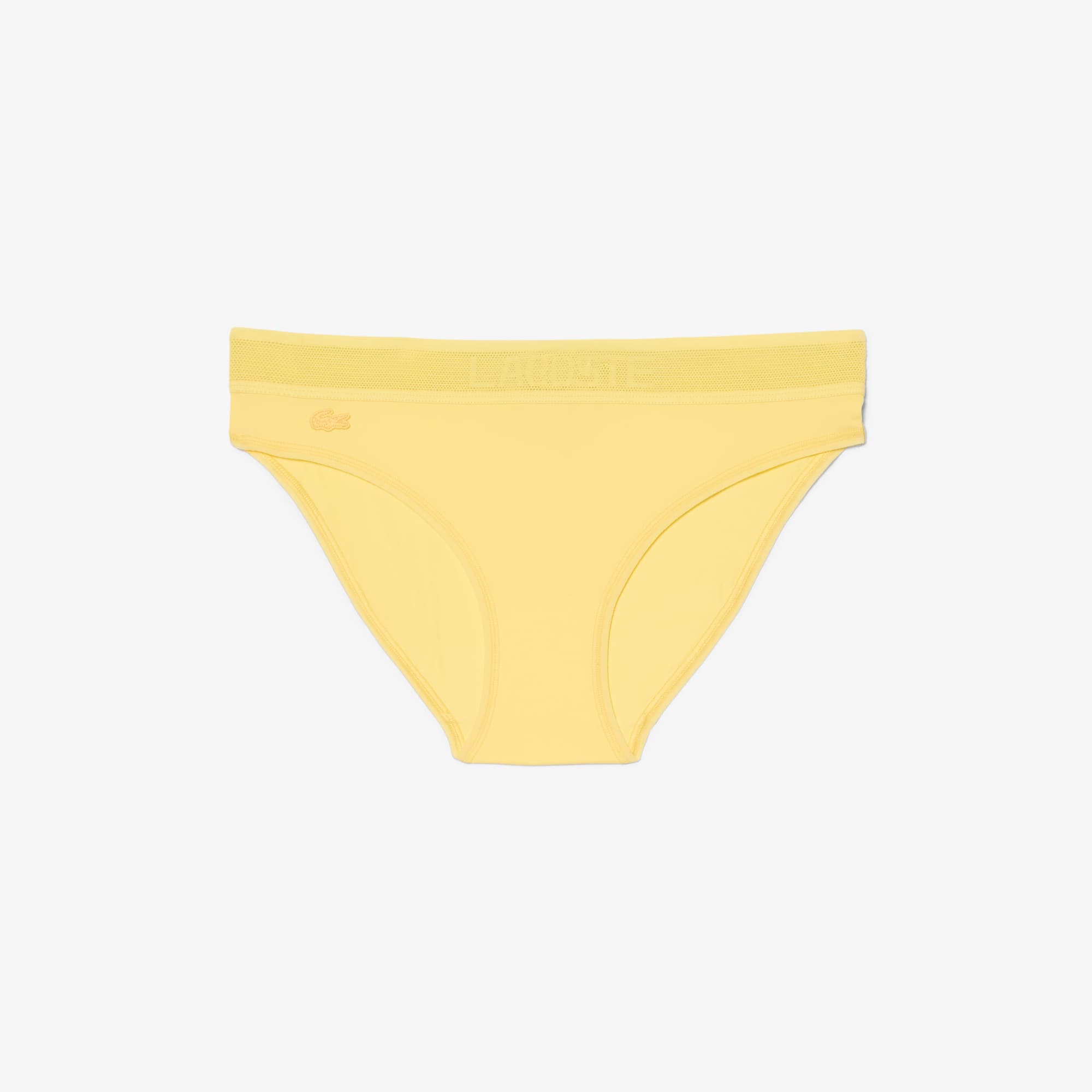 Logo Waist Mesh Briefs - Pastel yellow