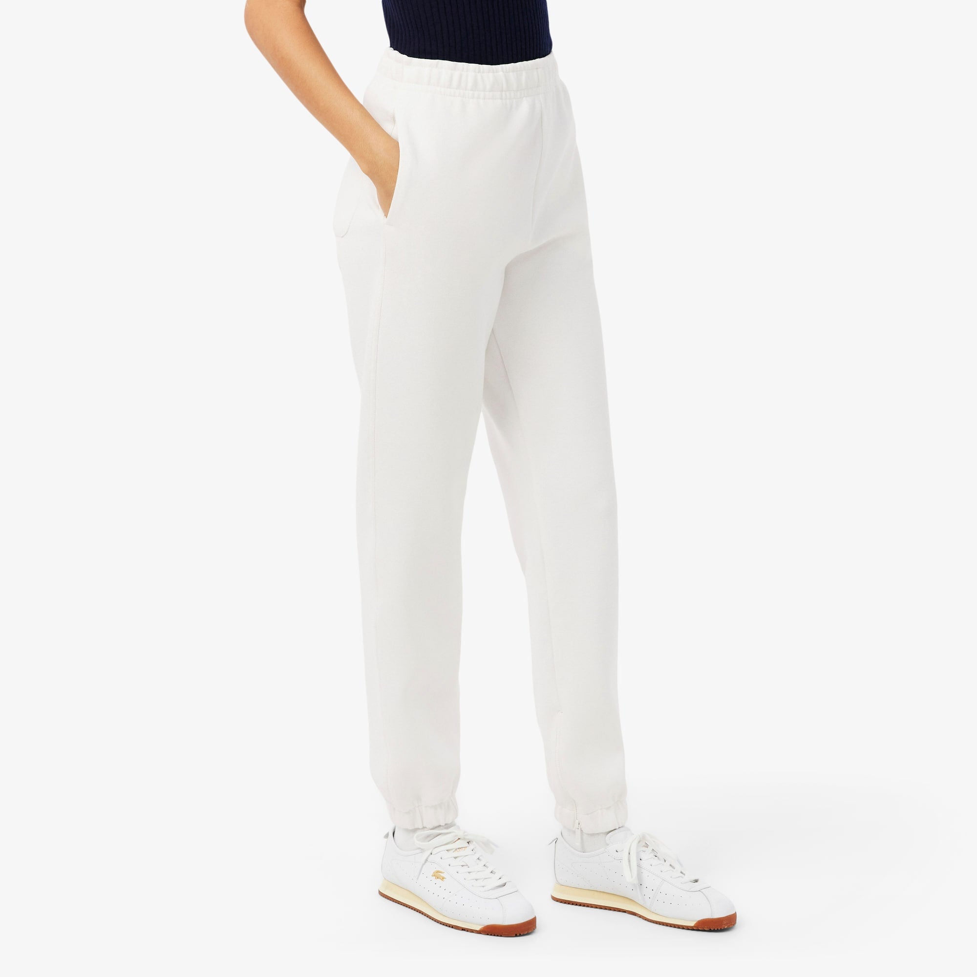 Women's Piqué Sweatpants - White
