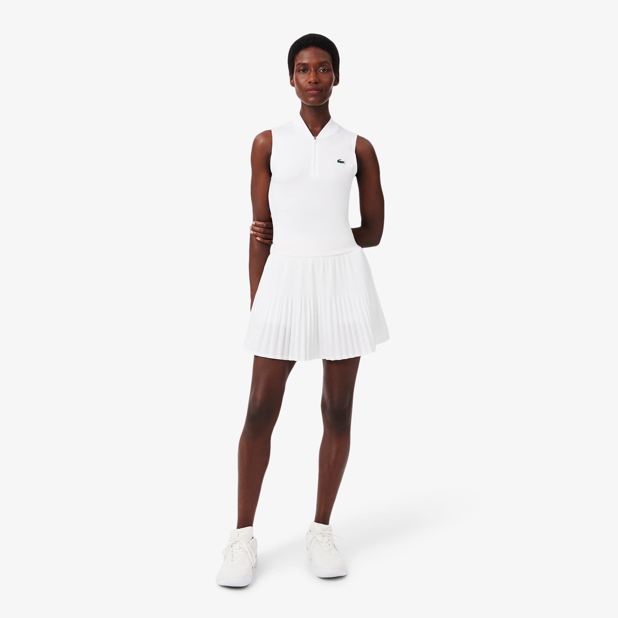 Ultra Dry Stretch Tennis Dress with Liner - White