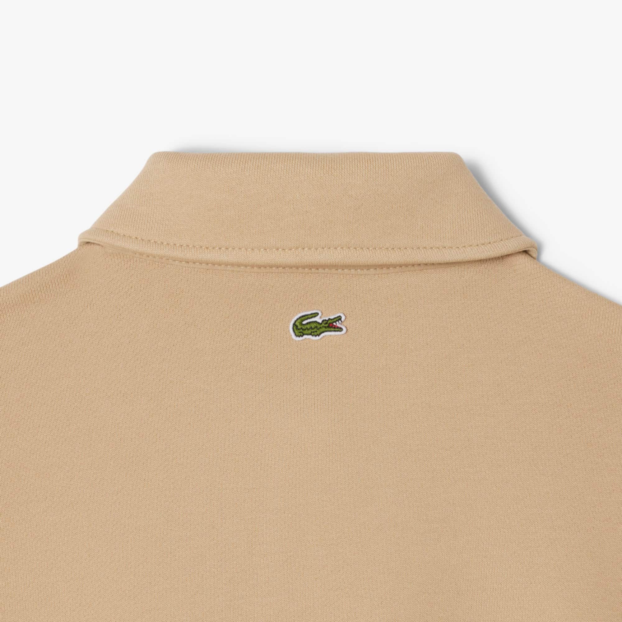 Women's Polo Collar Sweatshirt - Beige