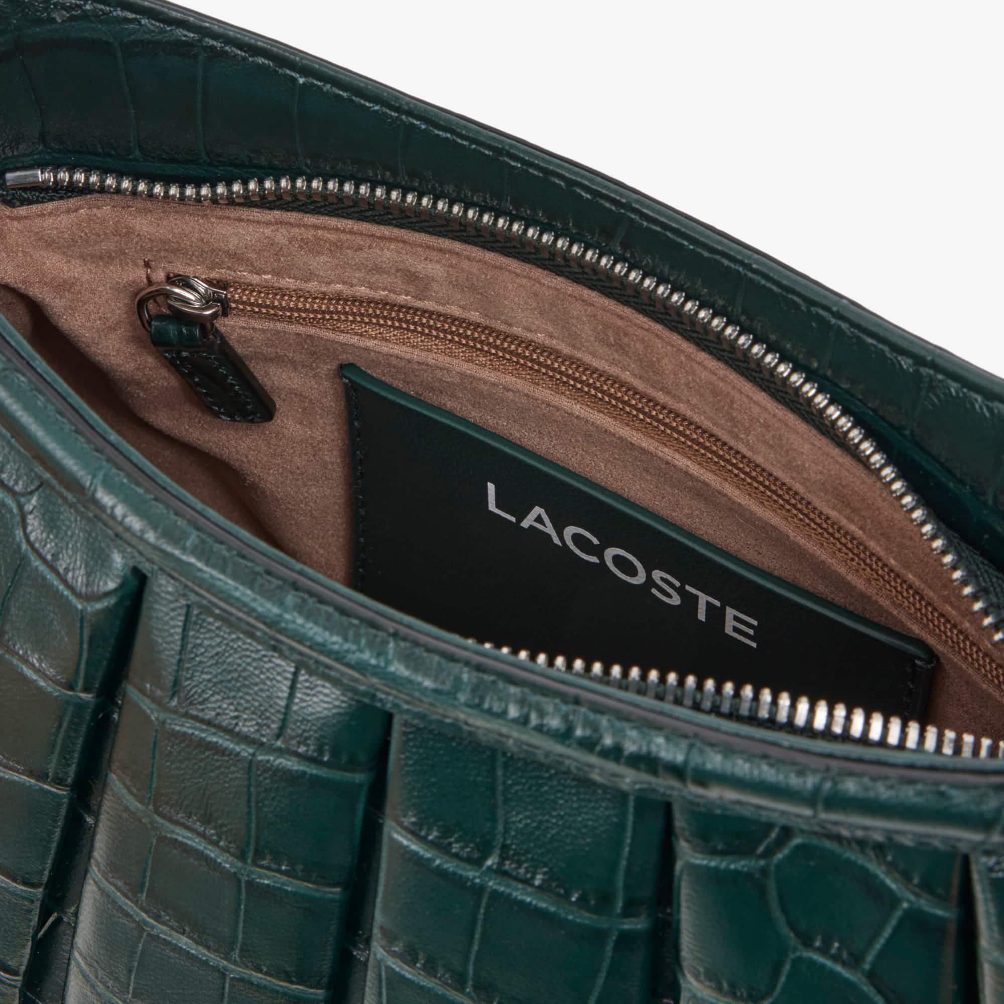 Runway Small Lenglen Effect Leather Bag - Green gables