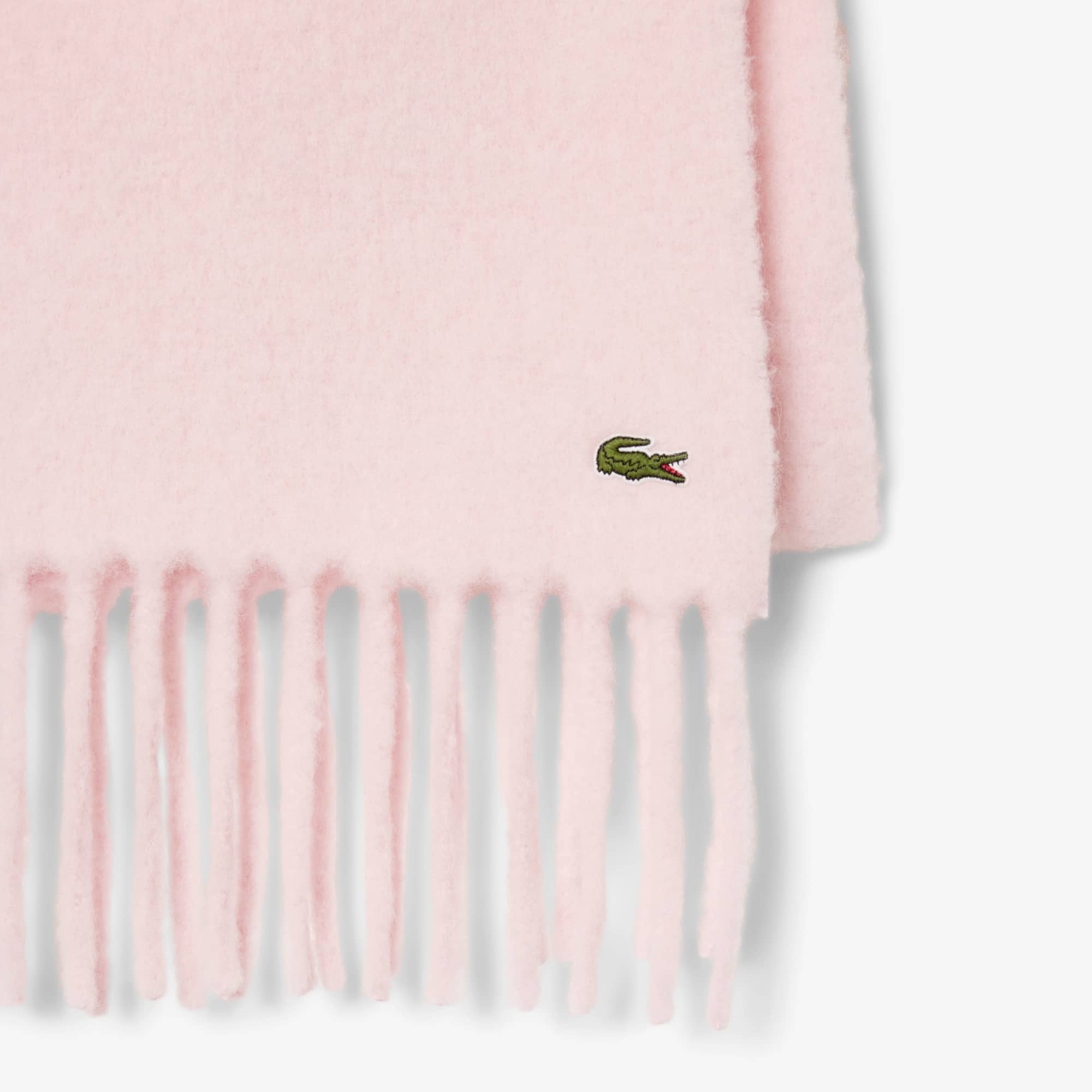 Women's Alpaca Blend Fringed Scarf - Light Pink