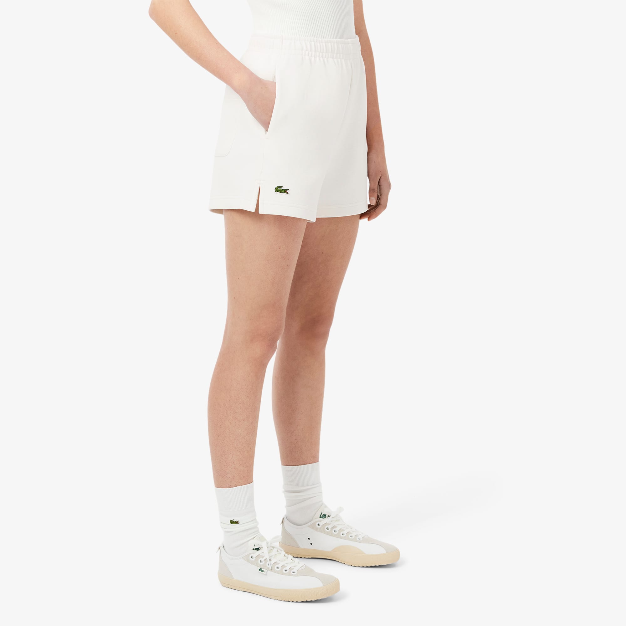 Women's Double Faced Piqué Shorts - White