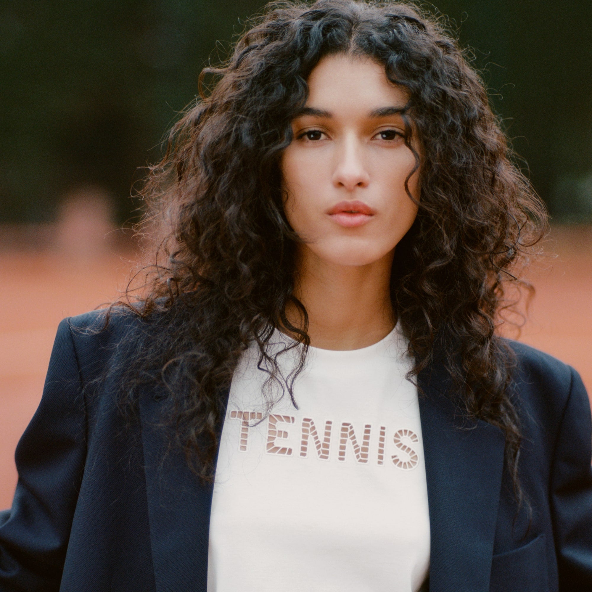Tennis Embroidery T-Shirt - White