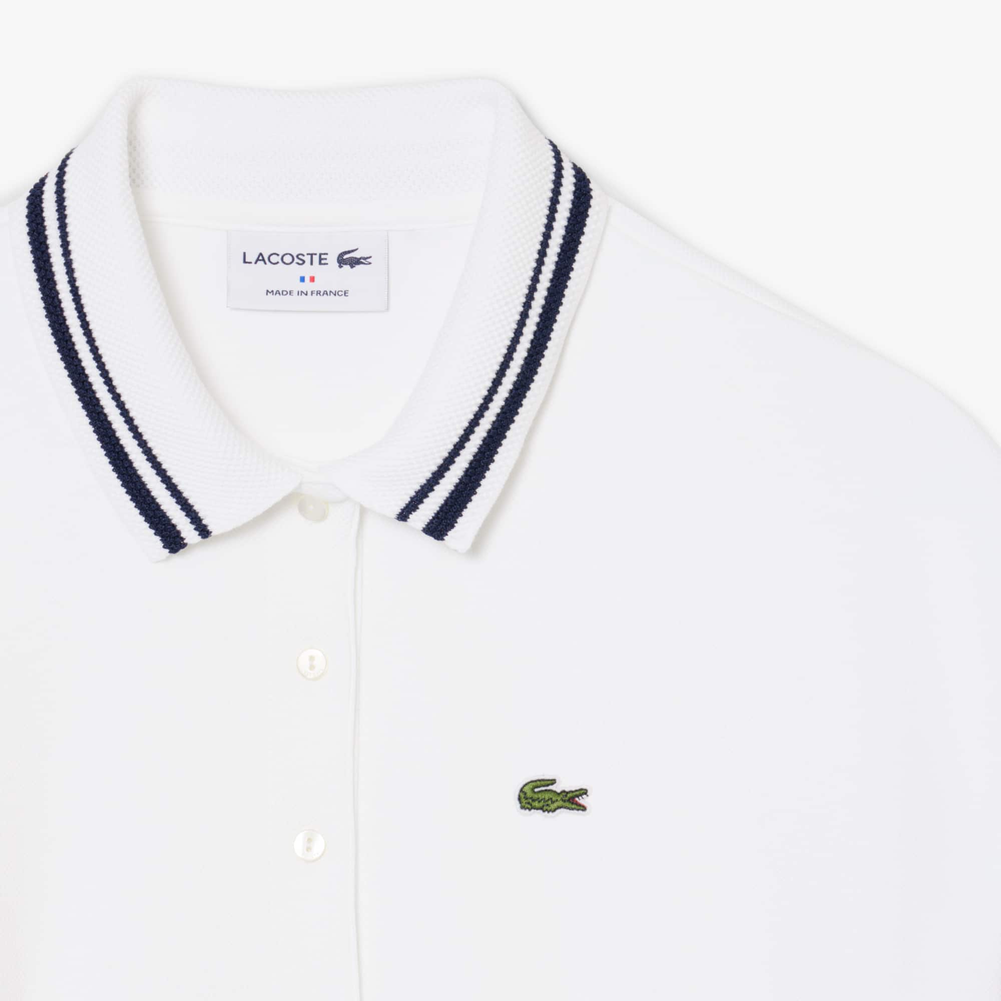 Made In France Polo Dress - White / Navy Blue