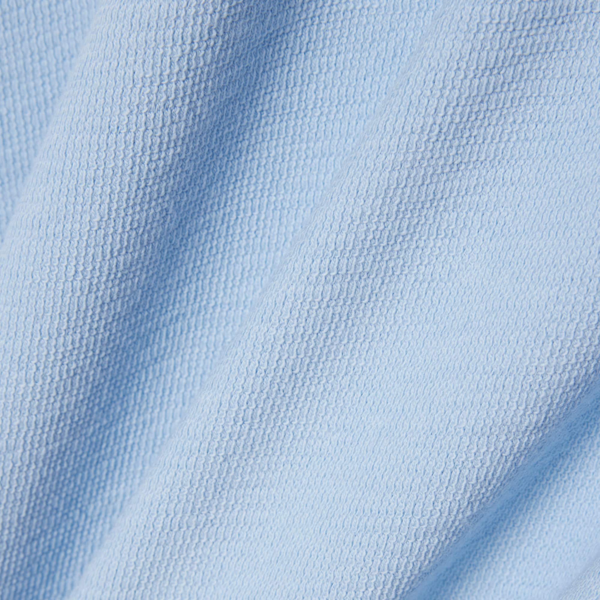 Classic Fit Textured Polo - Light Blue