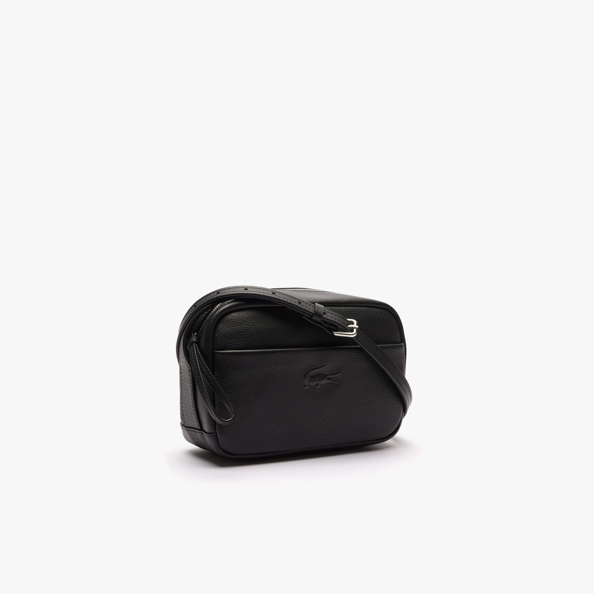City Court Grain Leather Shoulder Bag - Black