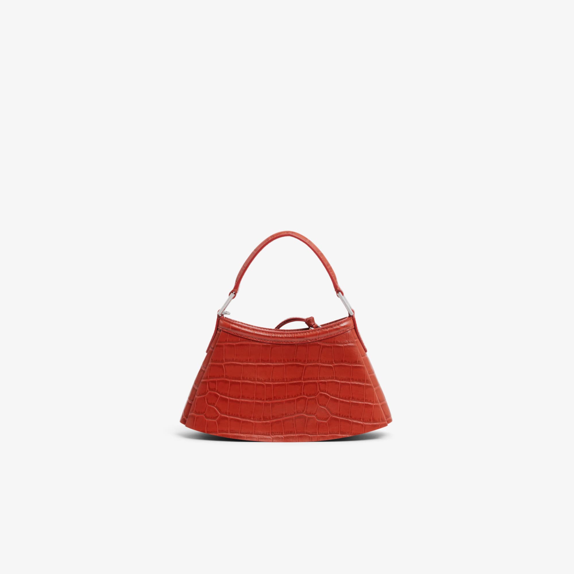 Runway Mini Lenglen Effect Leather Bag - ORANGINE