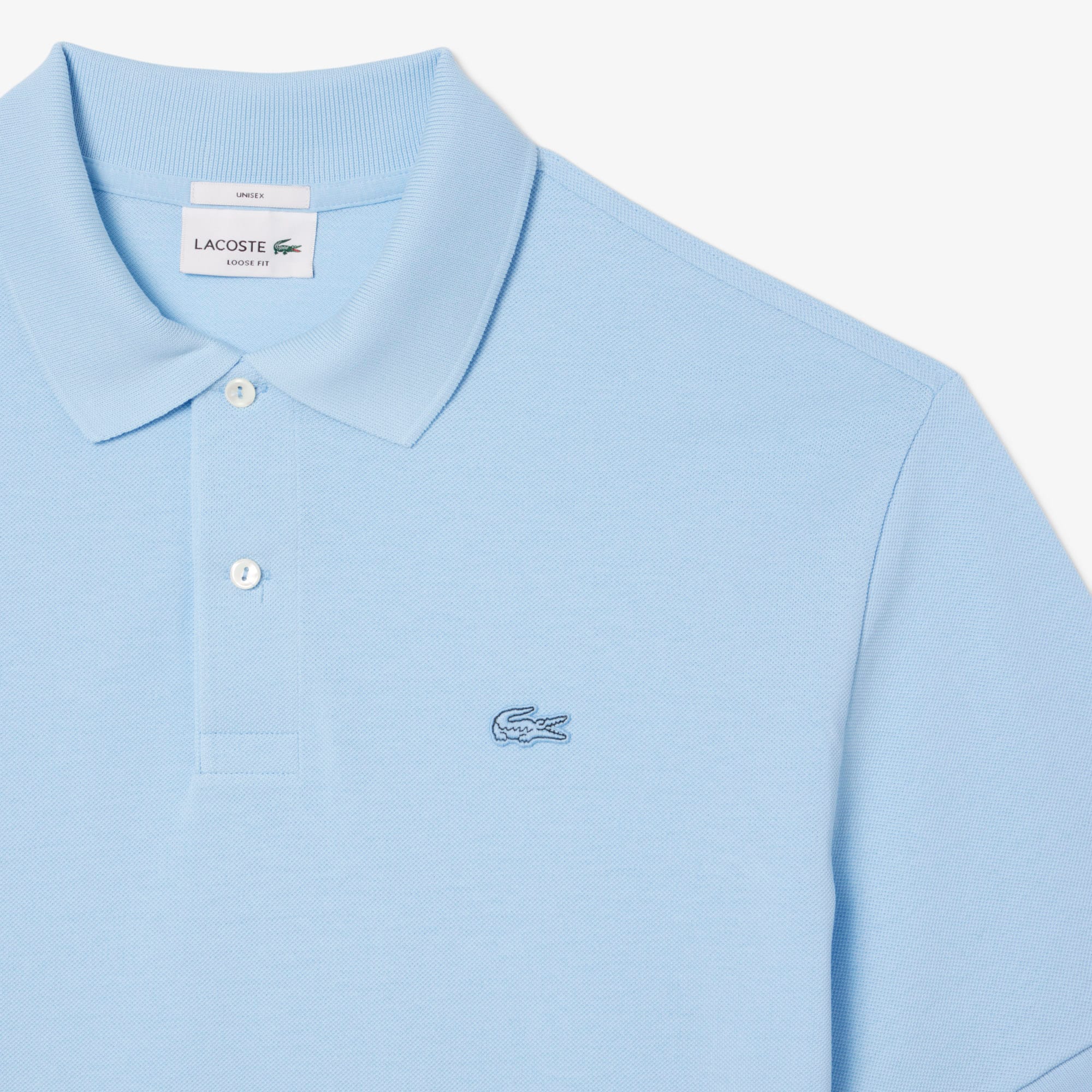 Men's Loose Fit Heavy Piqué Polo - Pastel blue