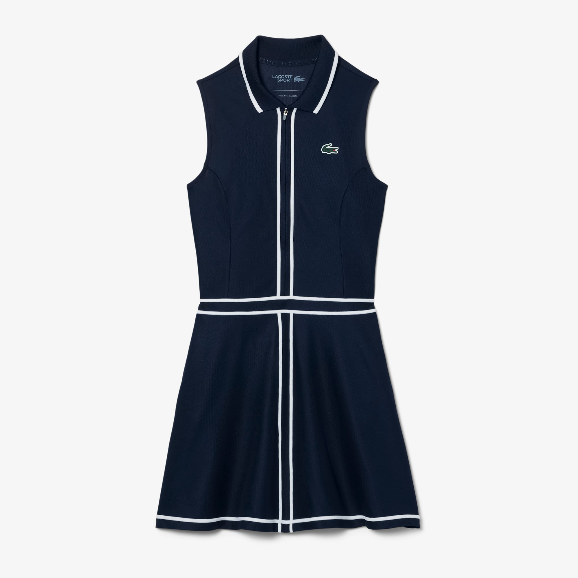 Women's Ultra Dry Heritage Trim Golf Dress - Navy Blue / White / Navy Blue