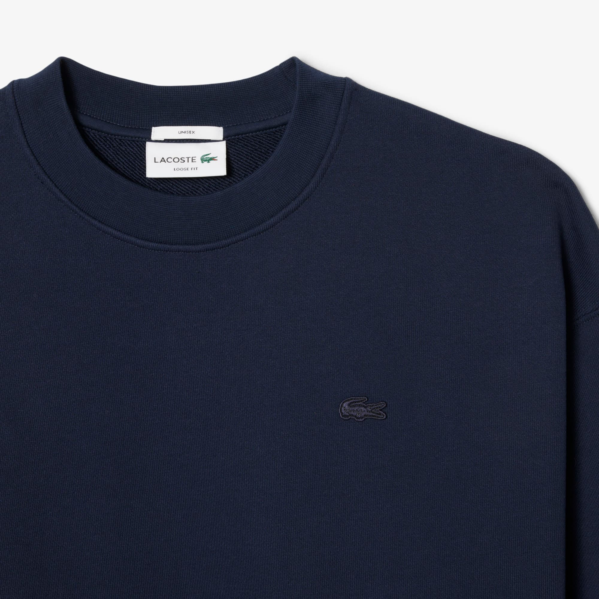 Unisex Loose Fit Heavy Fleece Sweatshirt - Navy Blue
