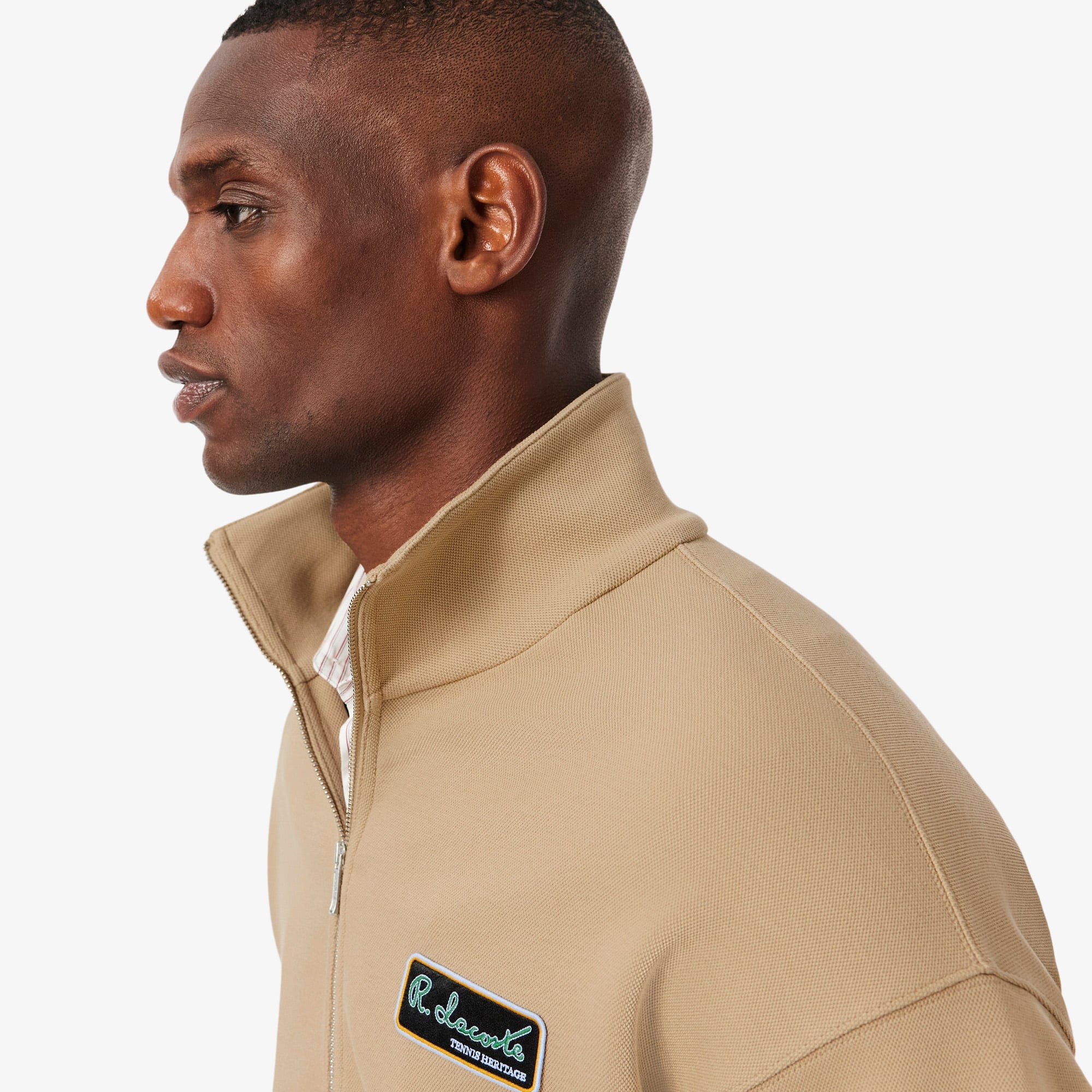 Men's Loose Fit Signature Badge Sweatshirt - Beige