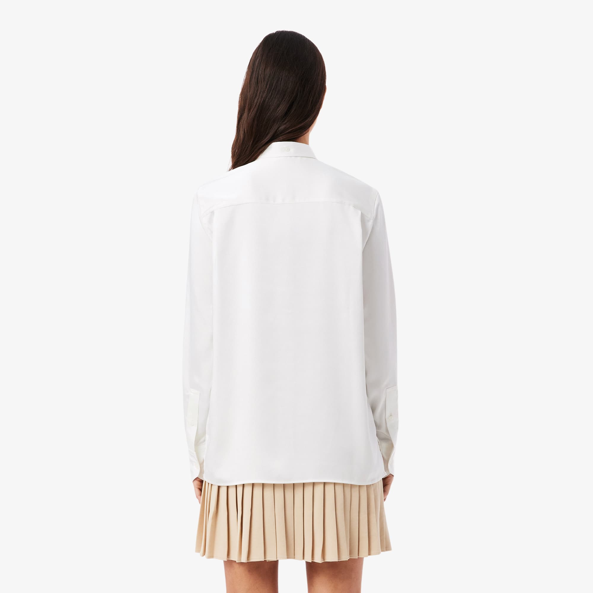Regular Fit Removable Tie Collar Shirt - White