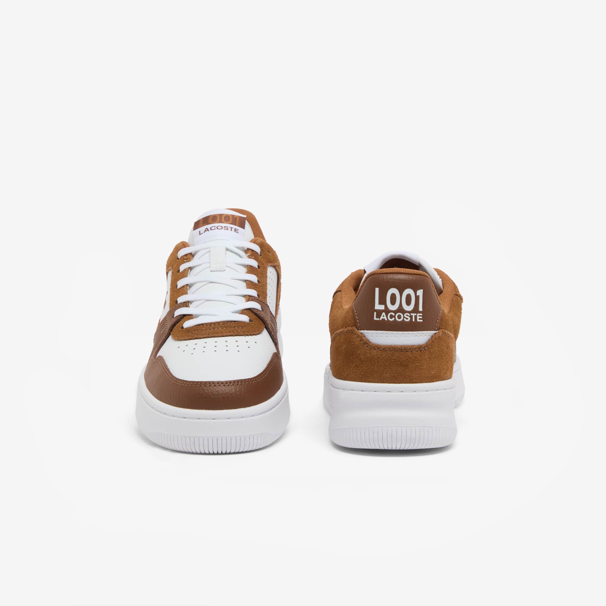Men's L001 Set Leather Sneakers - BRW/WHT