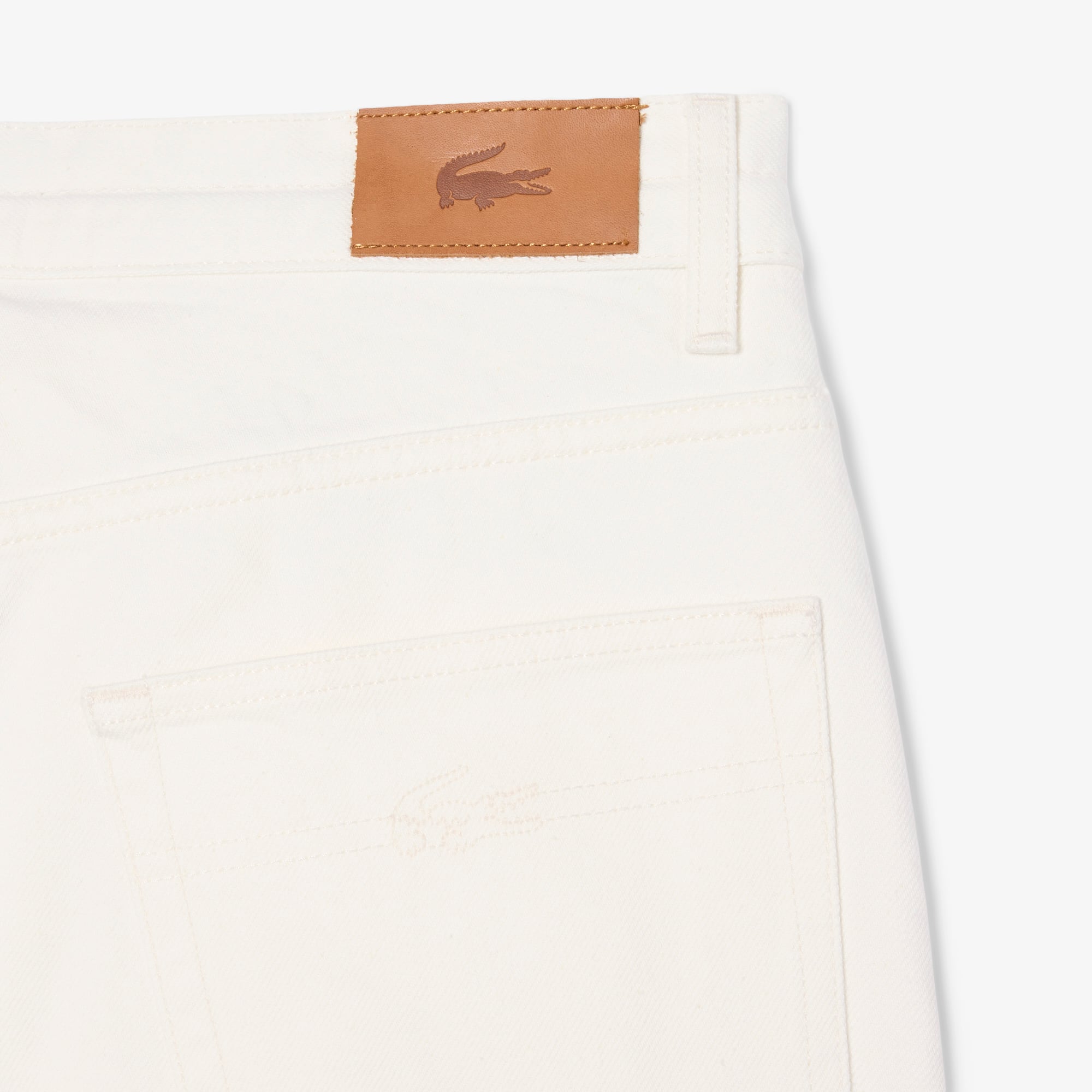 Cotton Denim Shorts - White