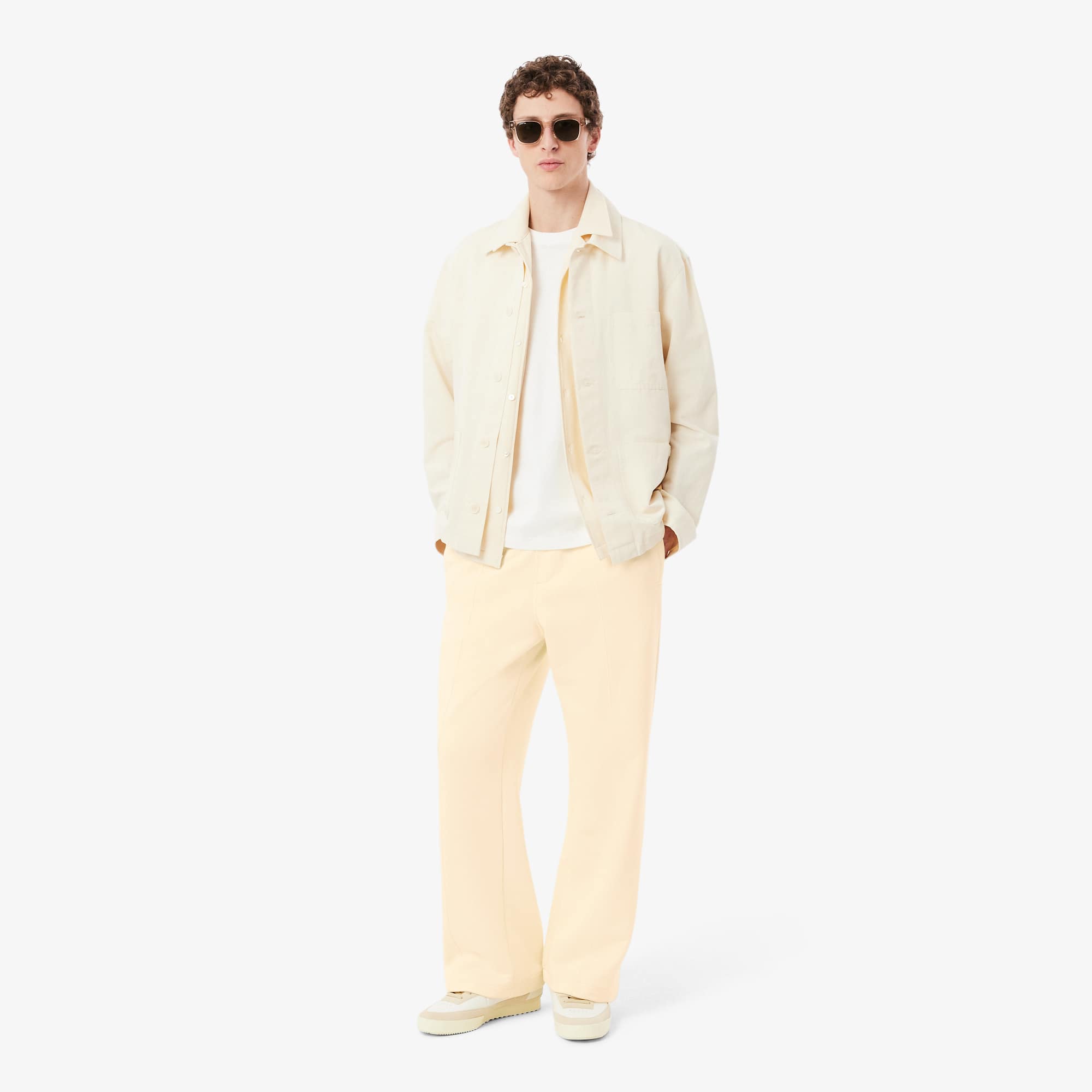 Men's Loose Fit Fleece Sweatpants - Lemon Beige