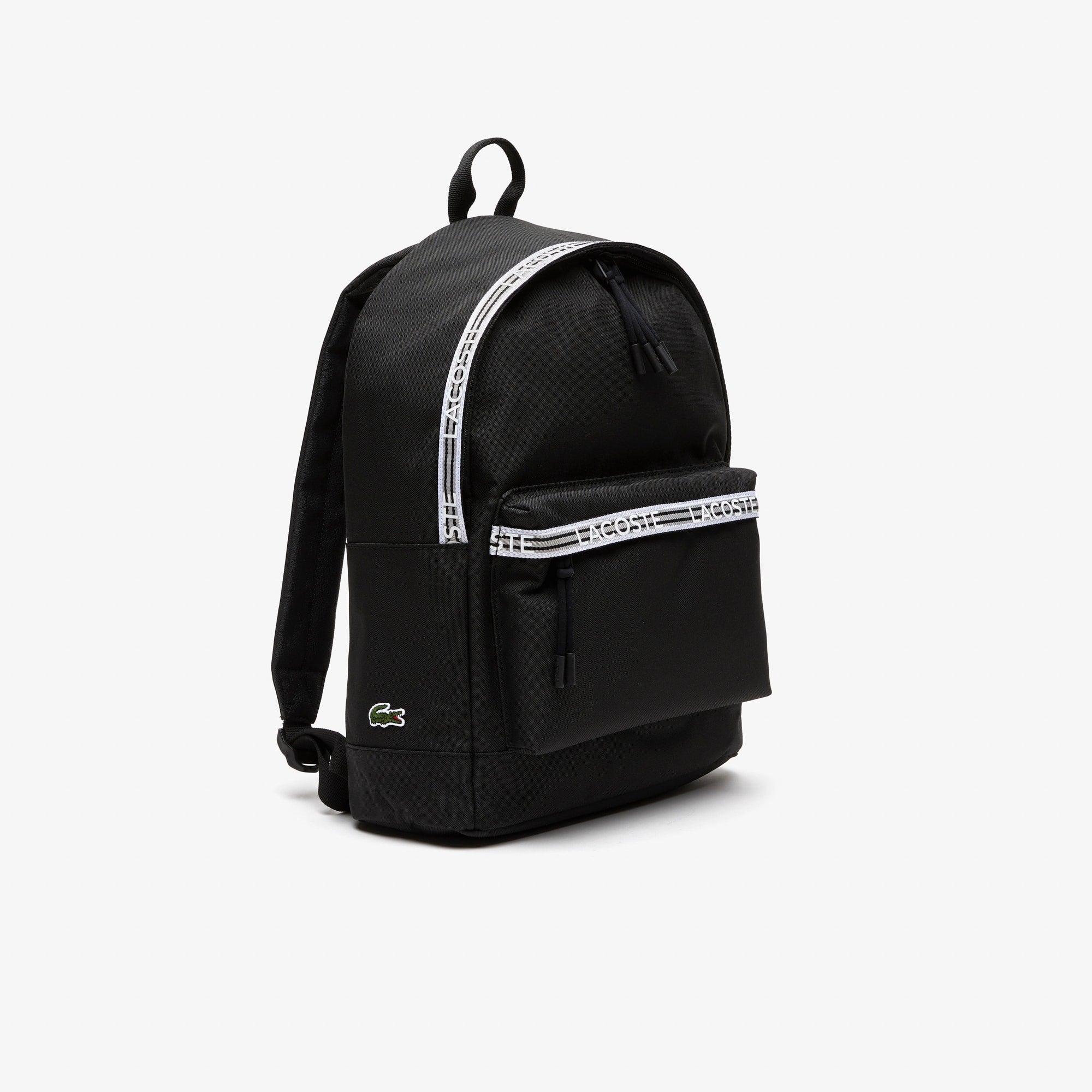 Backpack with Zipped Logo Straps - Noir blanc