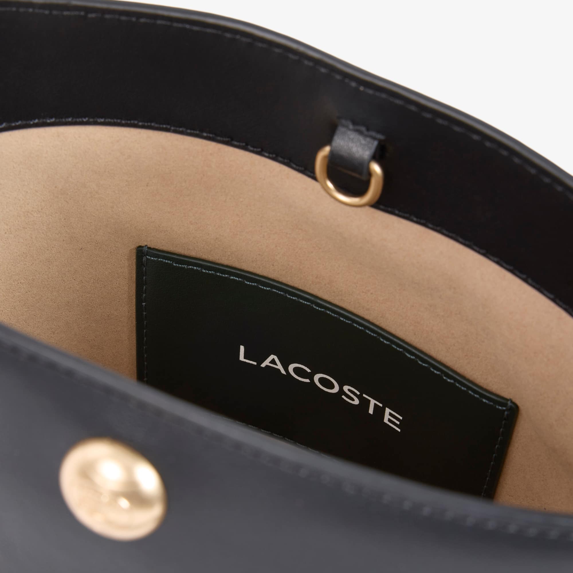 Small Tennis Bliss Leather Bucket Bag - Black