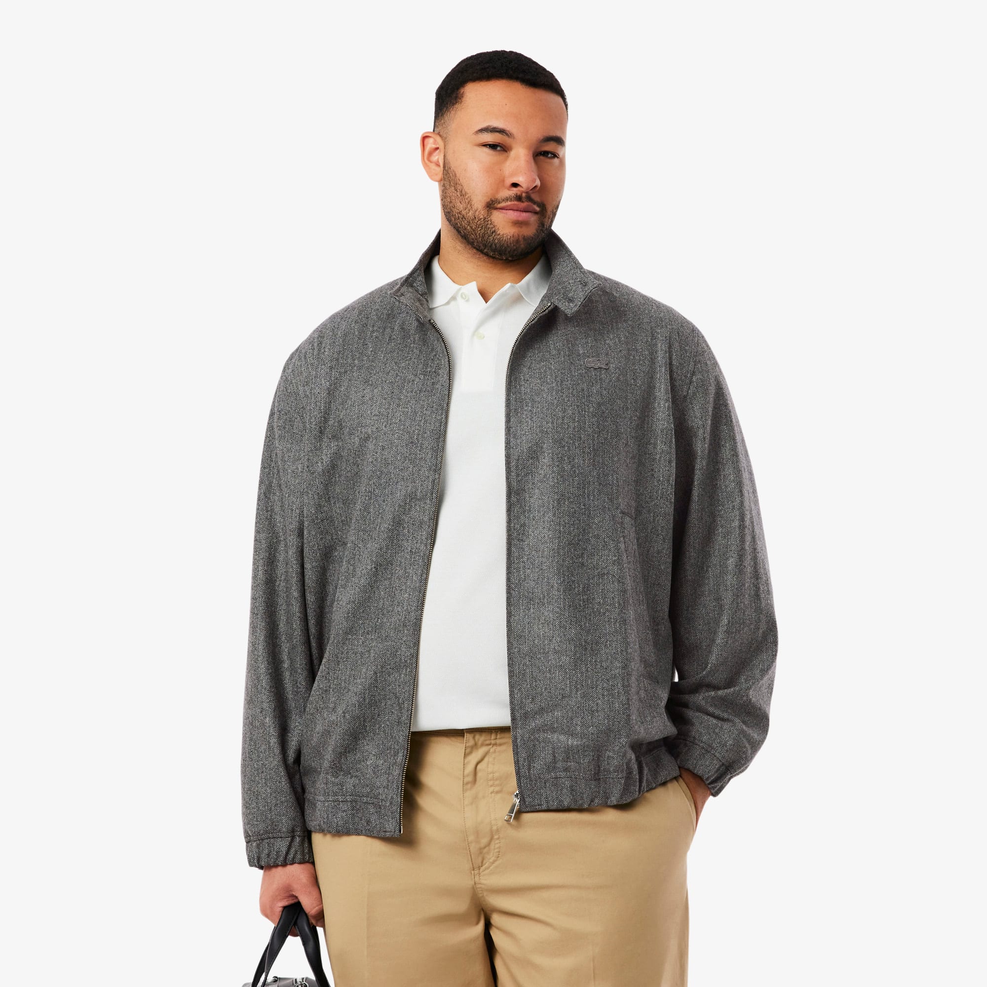 Men's Wool Harrington Jacket - Grey