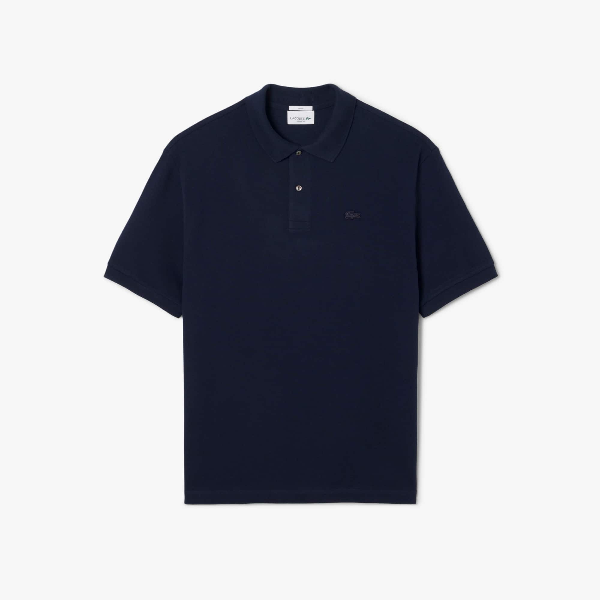 Men's Loose Fit Heavy Piqué Polo - Navy Blue