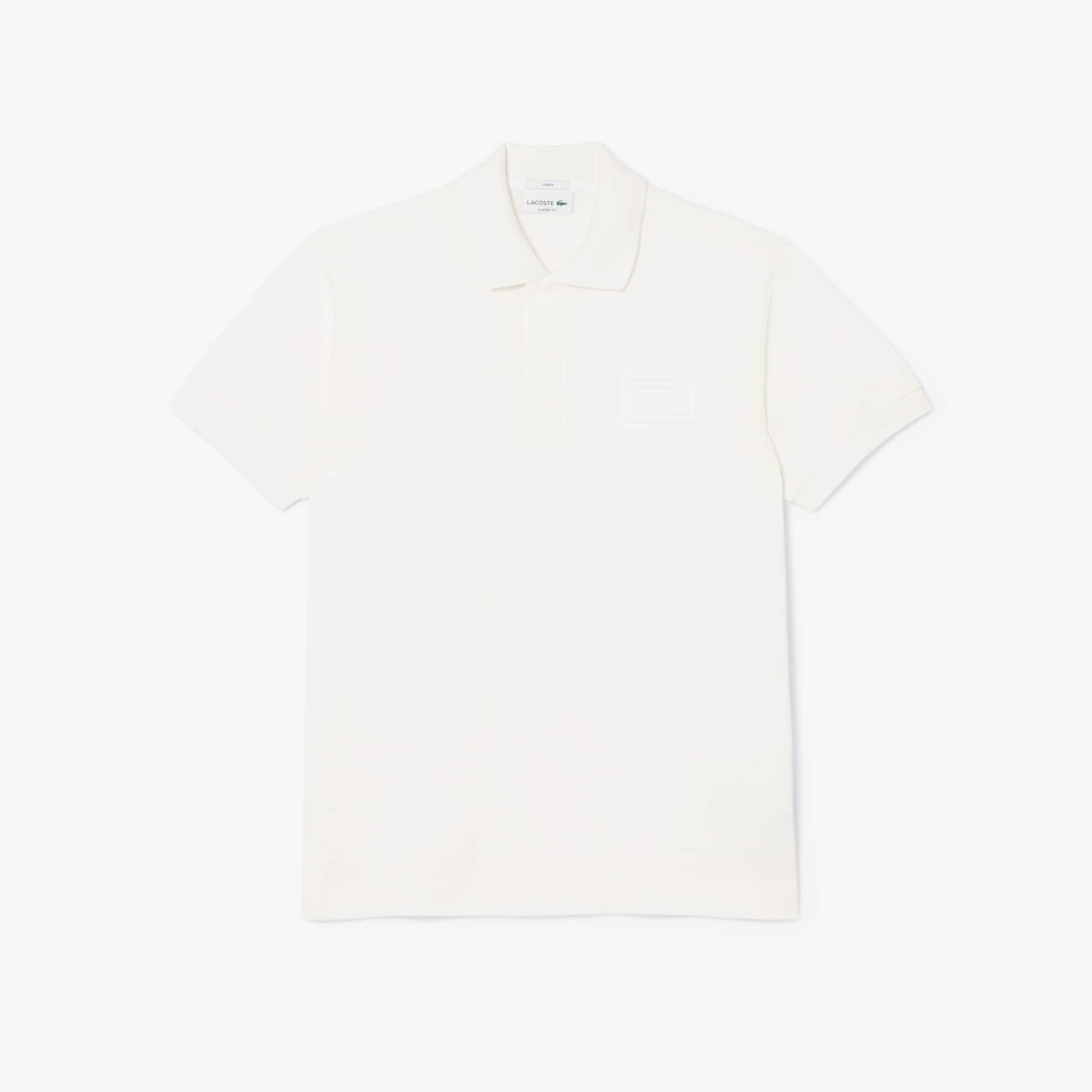 Classic Fit Embossed Branding Polo - White