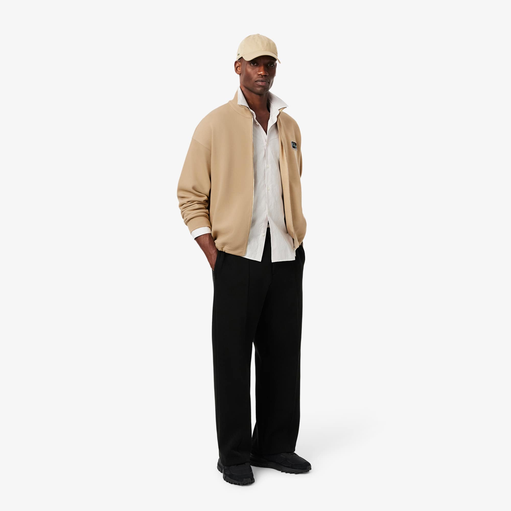Men's Loose Fit Signature Badge Sweatshirt - Beige
