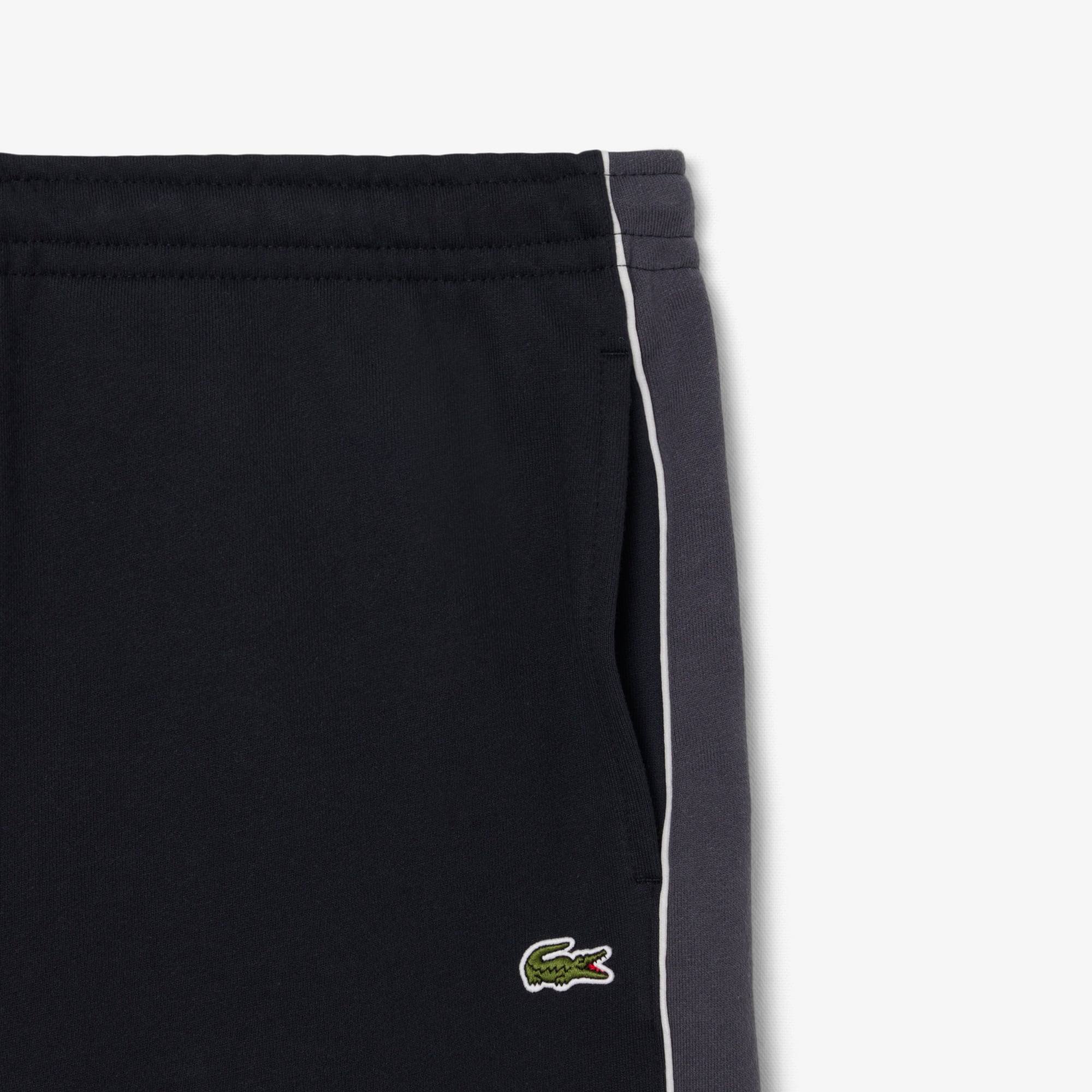 Regular Fit Colorblock Fleece Shorts - Noir / Gris Fonce
