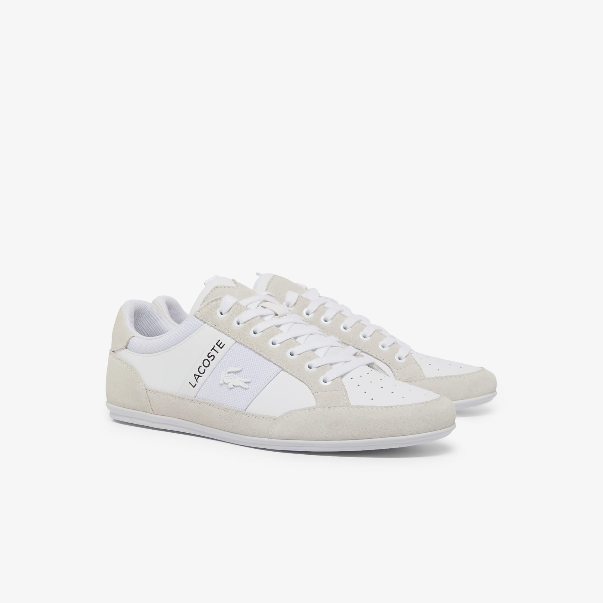Men's Chaymon Suede Sneakers - WHITE/WHITE