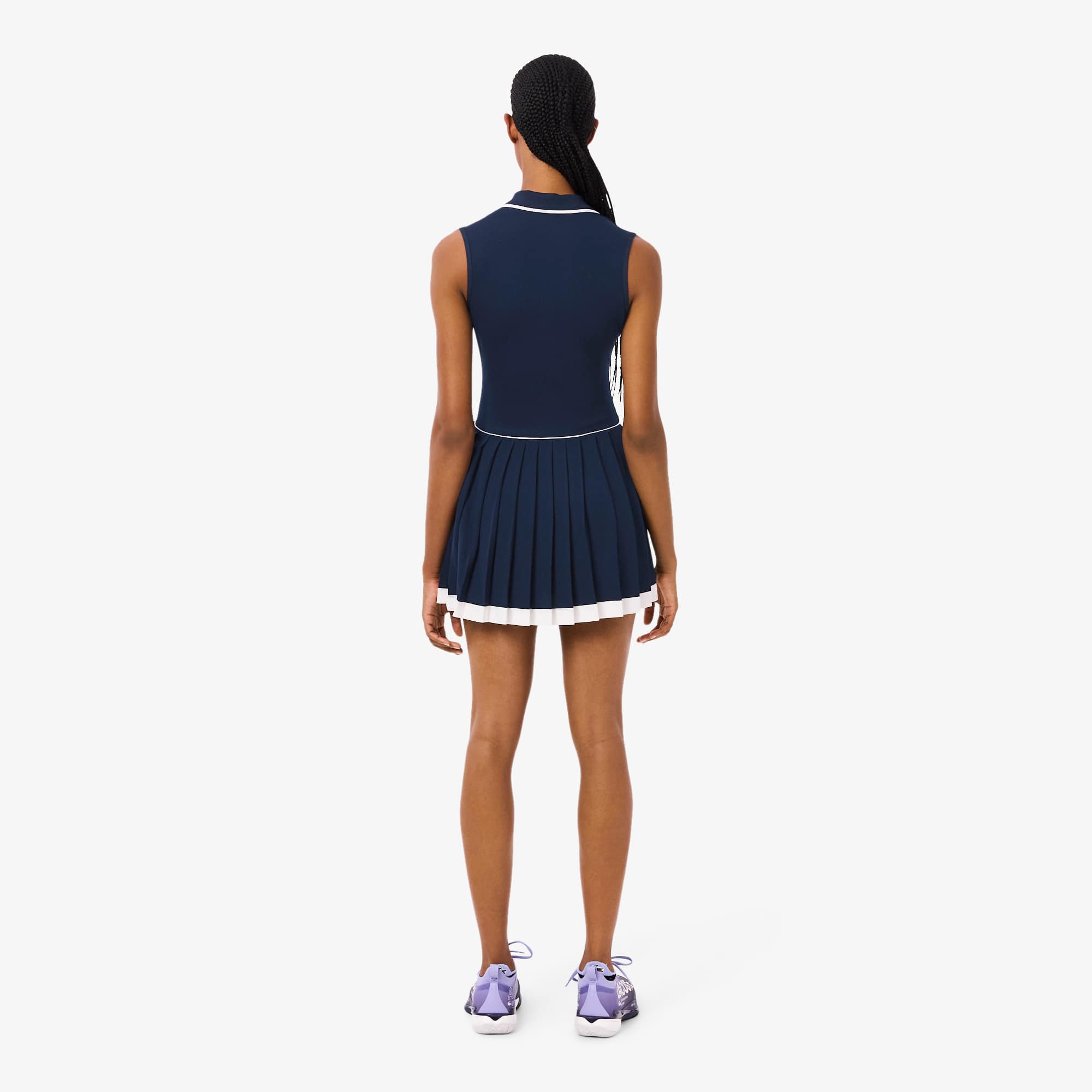 Women's Ultra Dry Tennis Heritage Dress - Navy Blue / White / Navy Blue