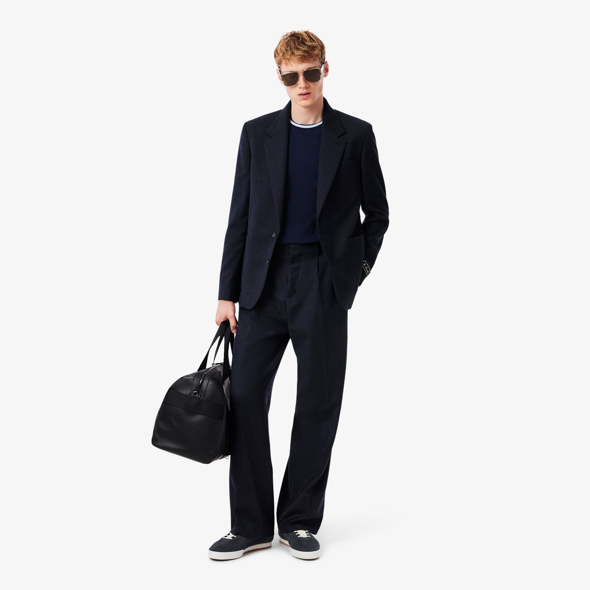 Men's Felted Wool Blazer - Blue