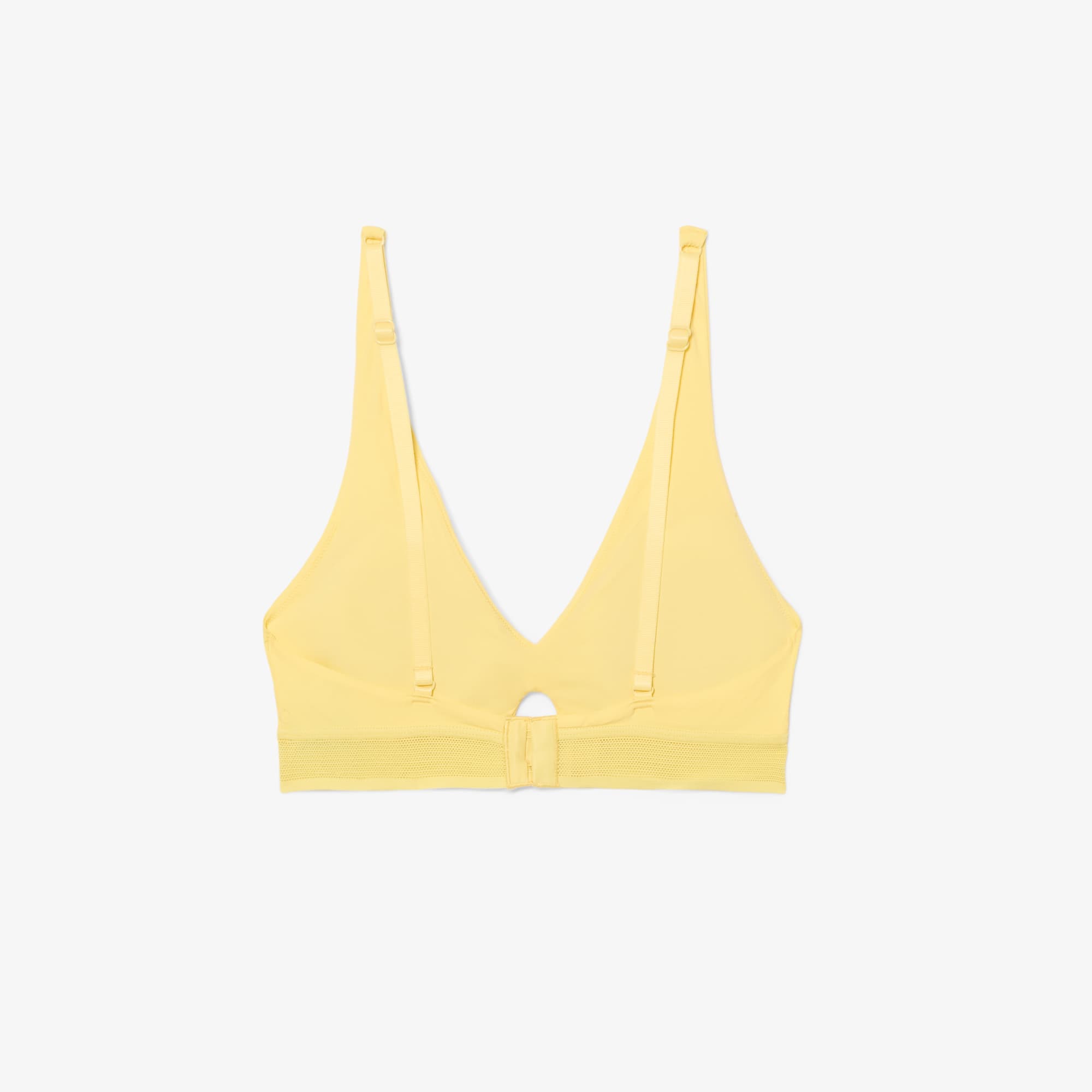 Perforated Band Microfiber Bra - Pastel yellow