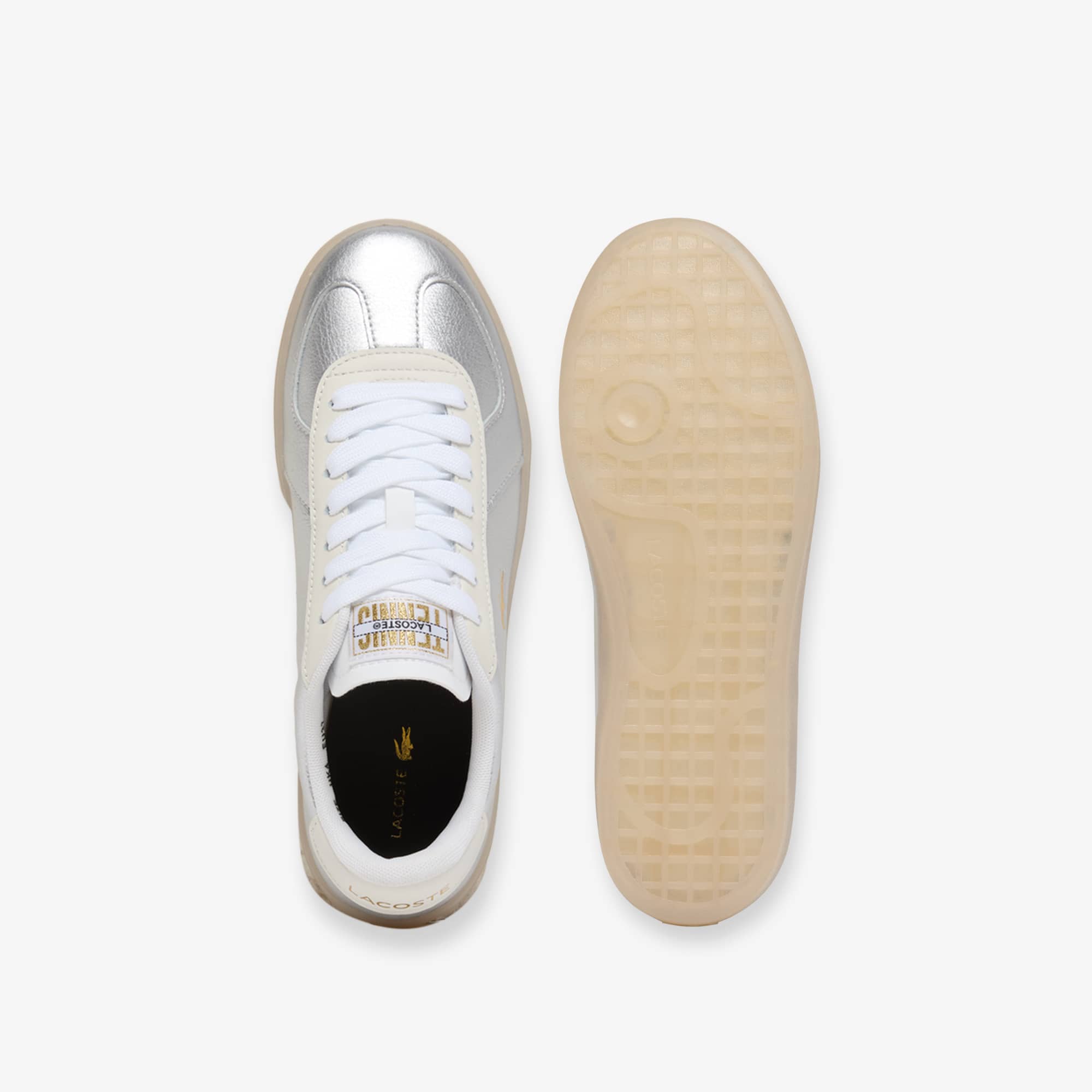 Women's Baseshot Pro Leather Sneakers - SLV/OFF WHT