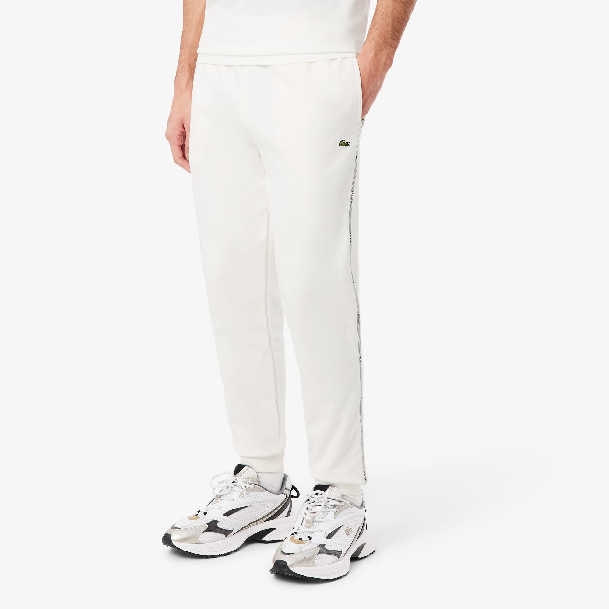 Logo Stripe Tracksuit pants - White