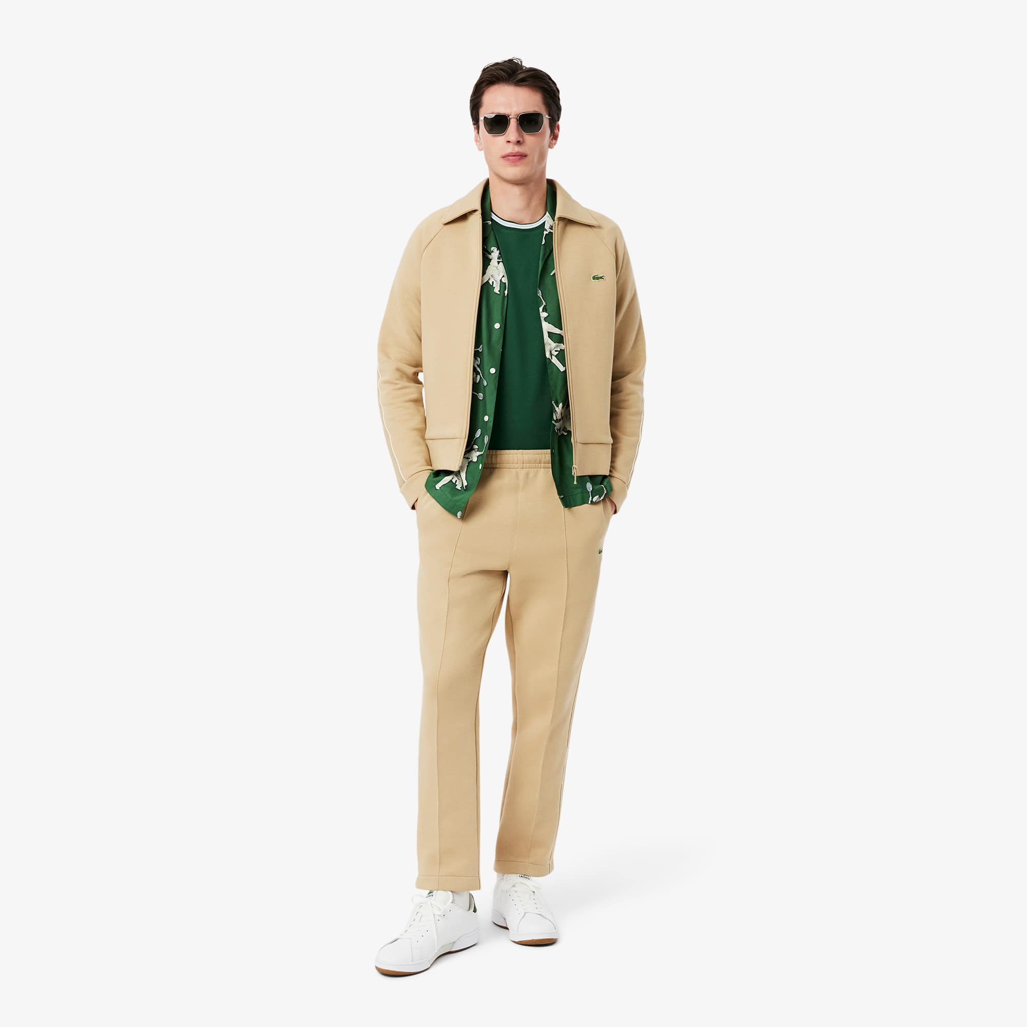 Men's Carnaby Cup Leather Sneakers - WHITE/DARK GREEN