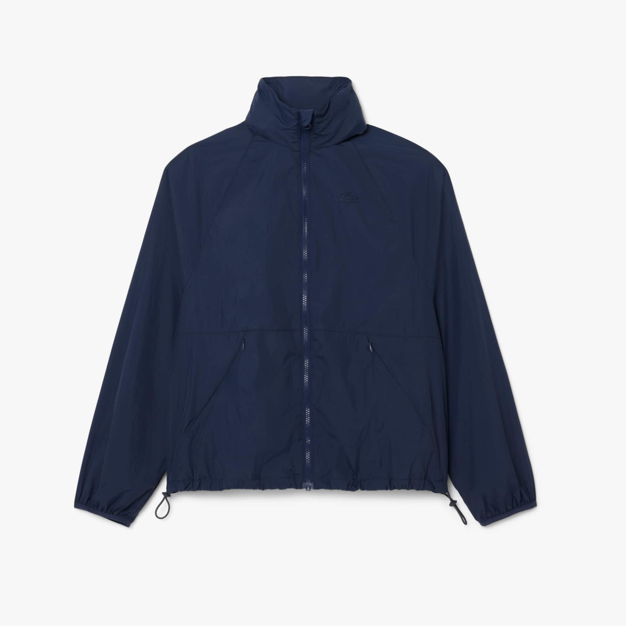 Women's Hooded Track Jacket - Navy Blue