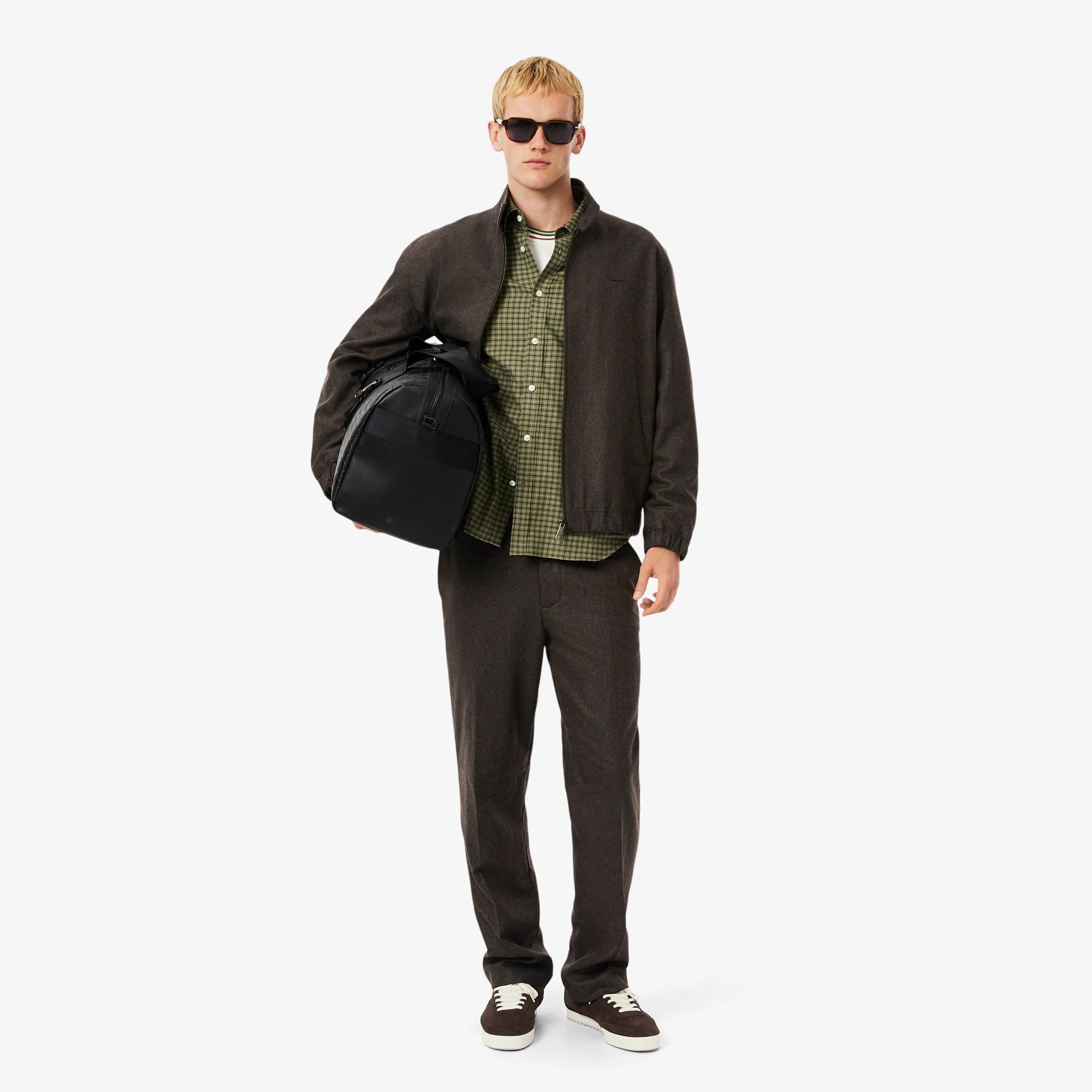 Men's Wool Harrington Jacket - Brown