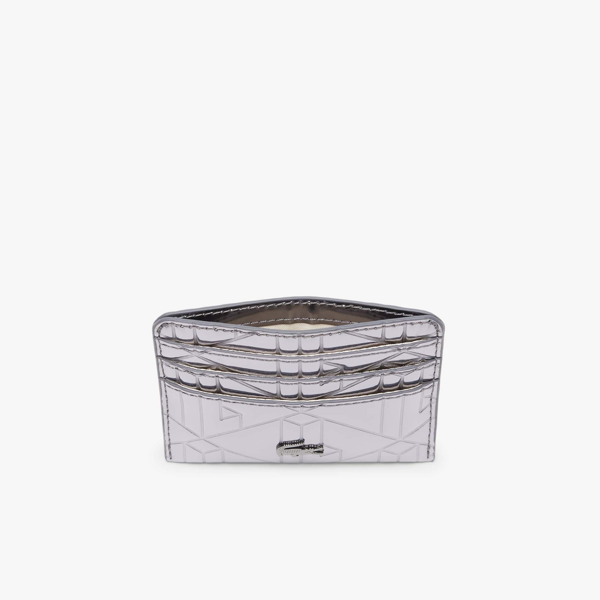 Cardholder & Metal Key Chain Gift Set - SHINY DARK SILVER