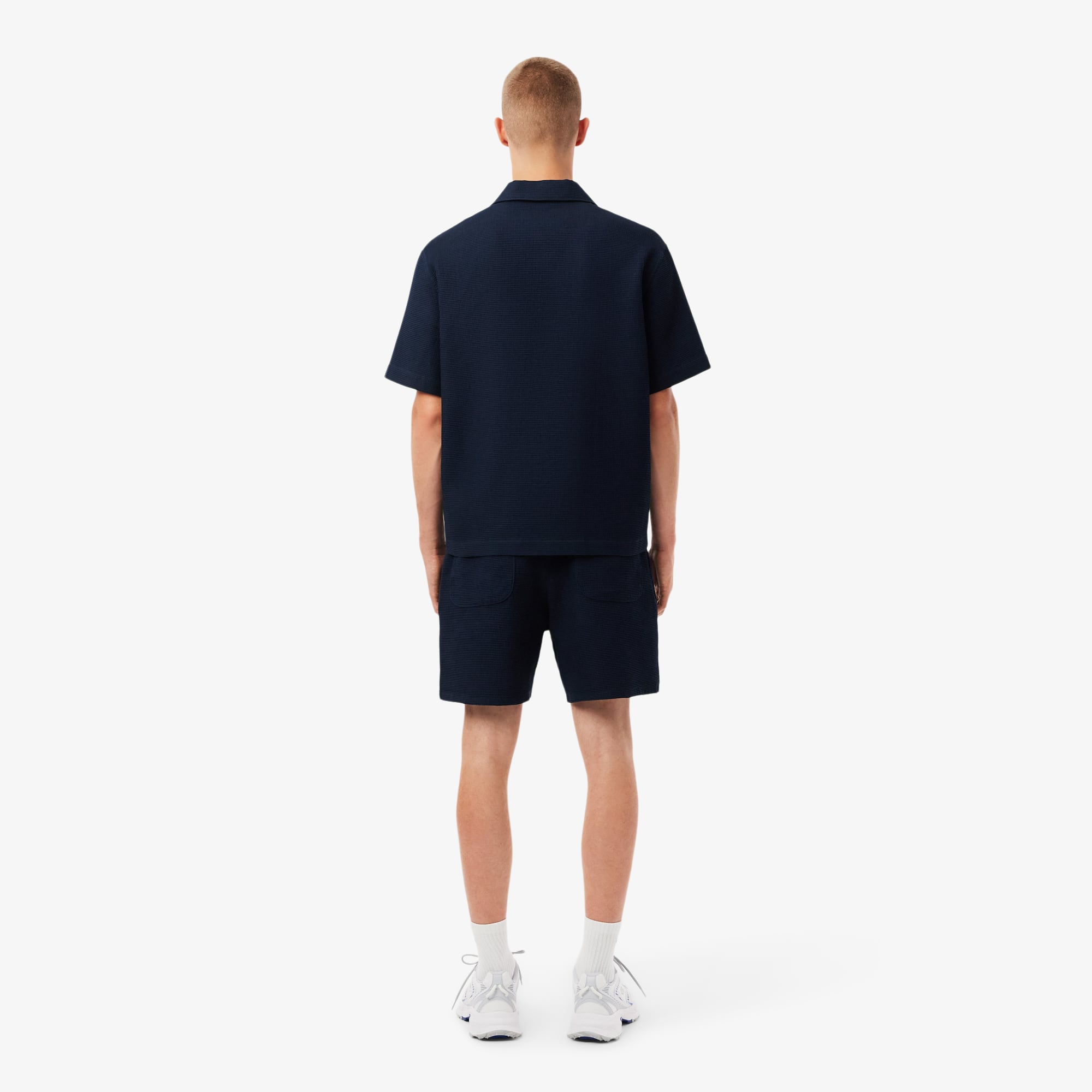 Men's Lightweight Textured Shorts - Navy Blue