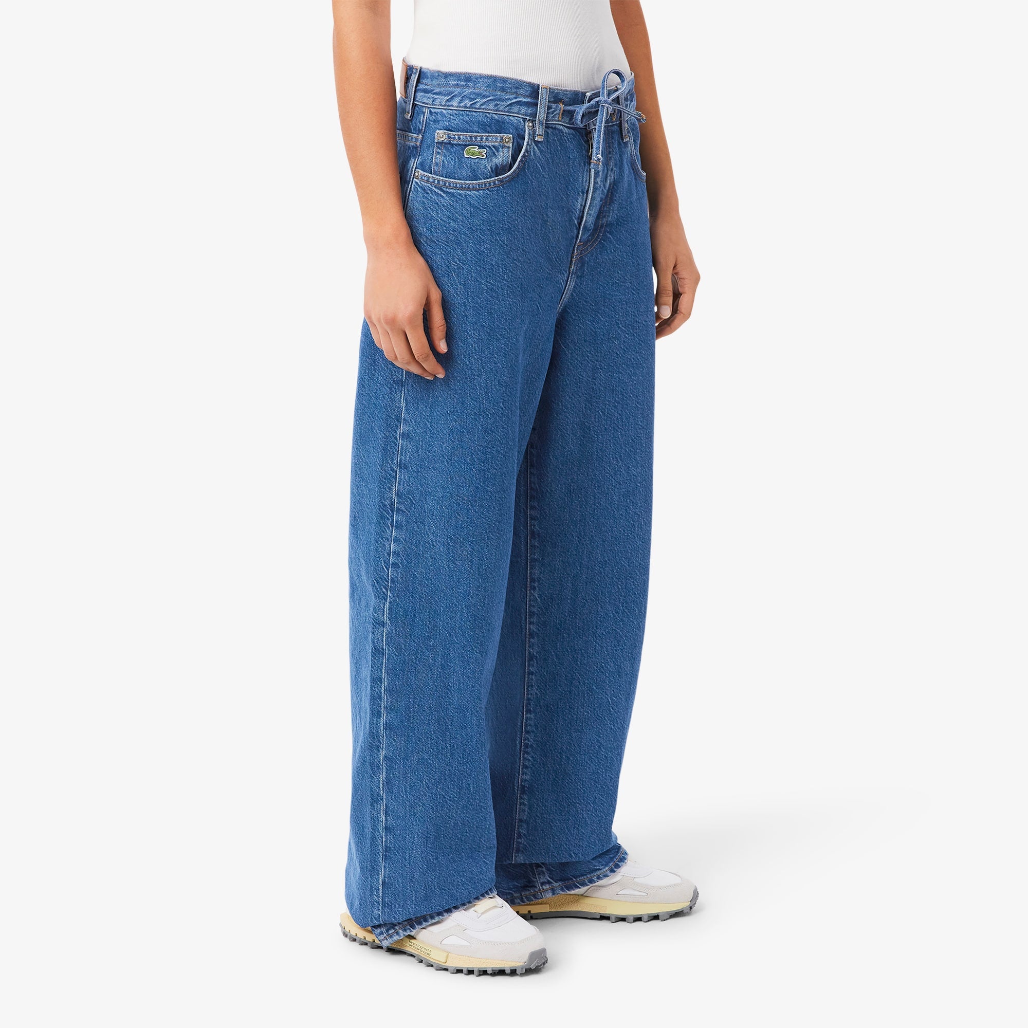 Women's Wide Leg Denim Jeans - Blue Chine