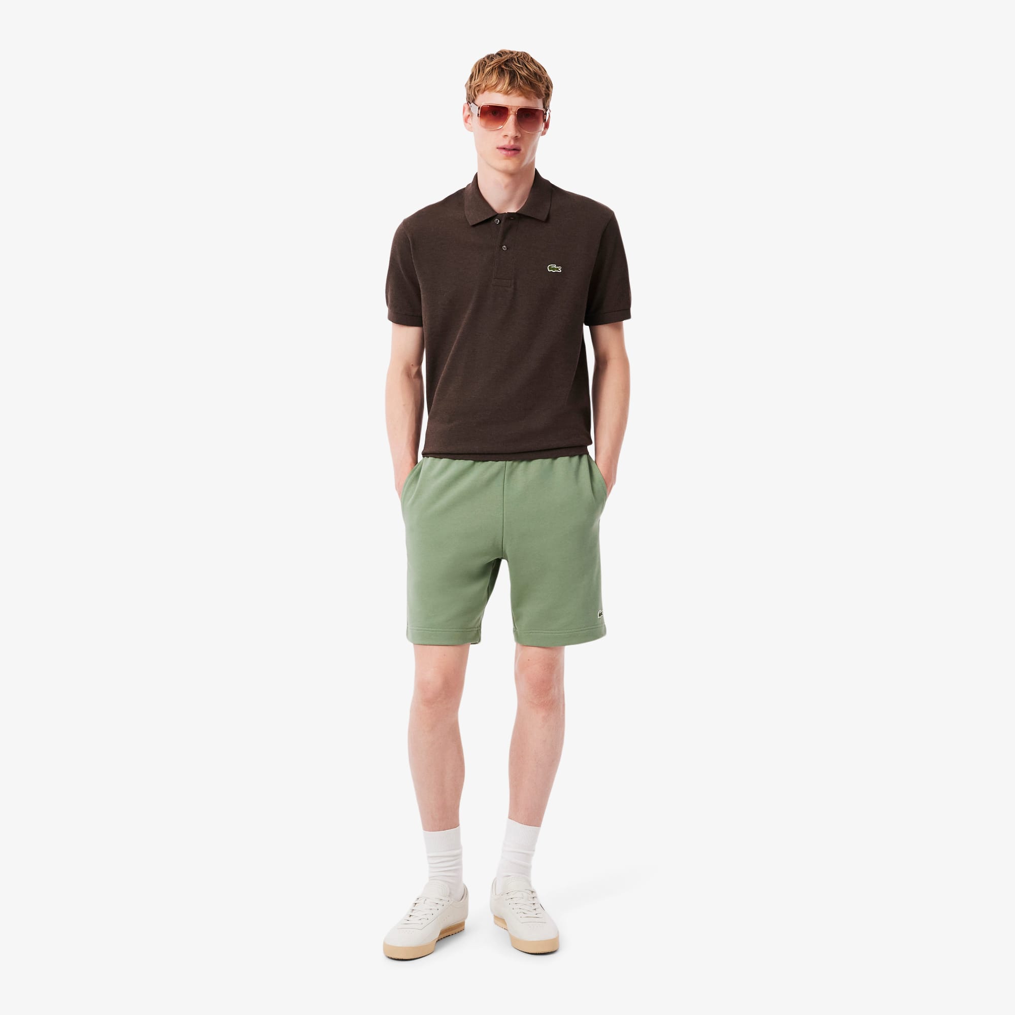 Men's Regular Fit Fleece Shorts - Green