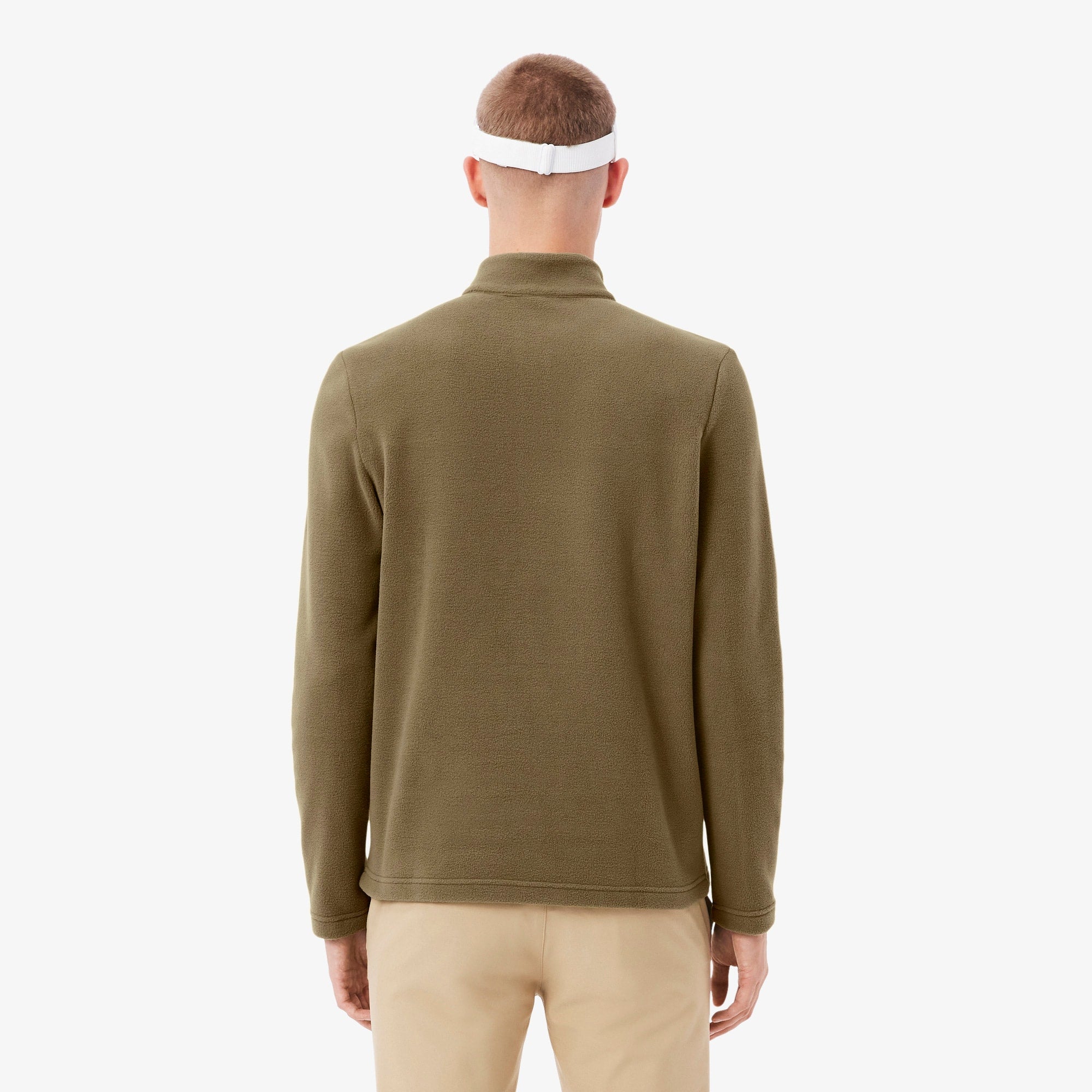 Men's Polar Fleece Quarter-Zip Golf Top - Khaki Green
