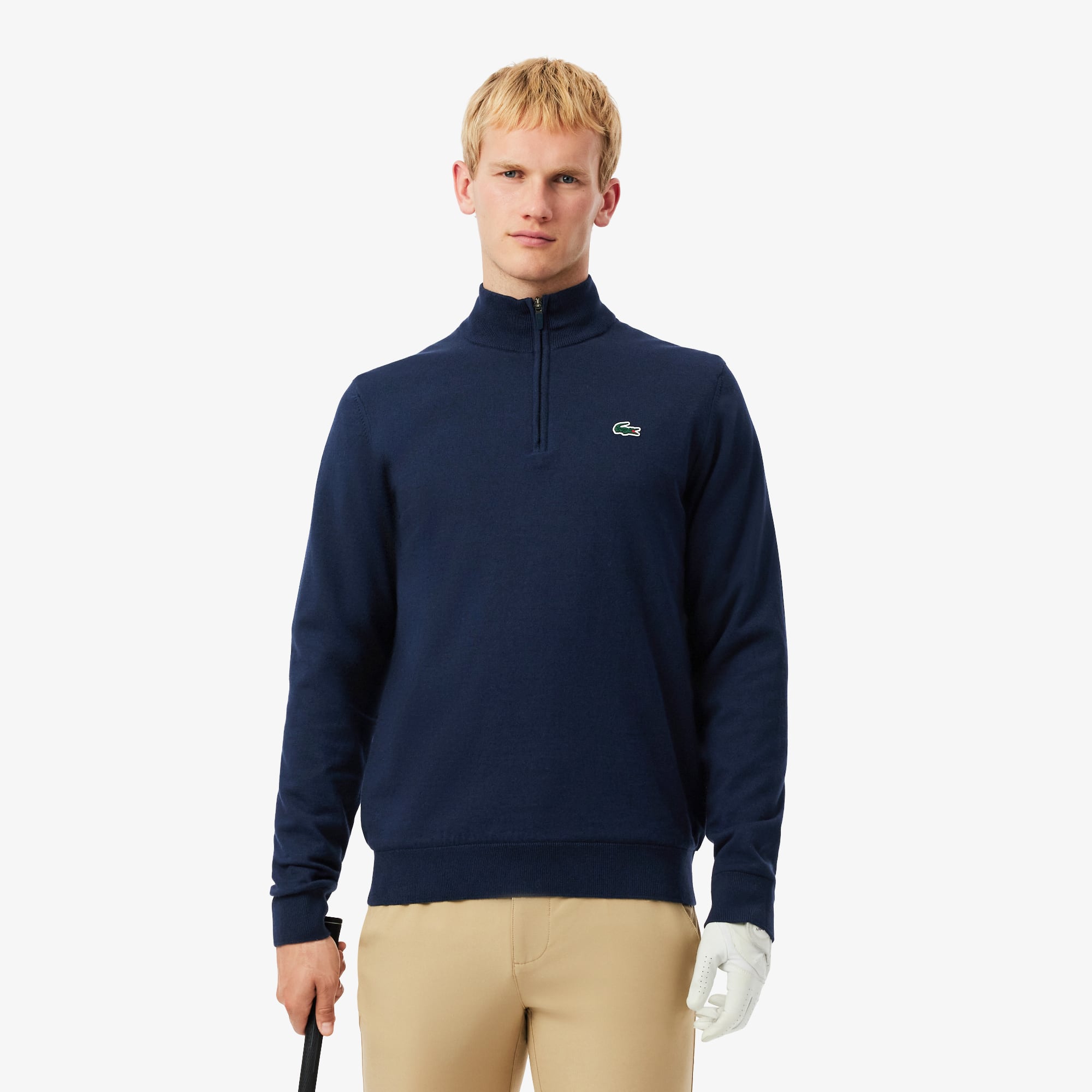 Men's Golf Quarter-Zip Windbreaker Sweater - Navy Blue