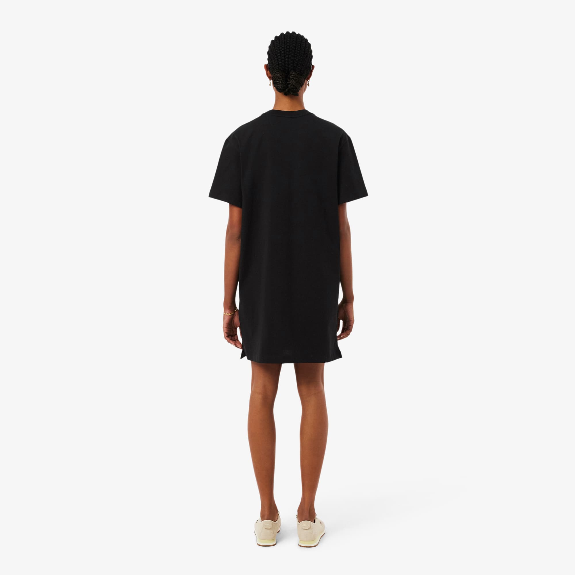 Oversized cotton T-Shirt dress - Black