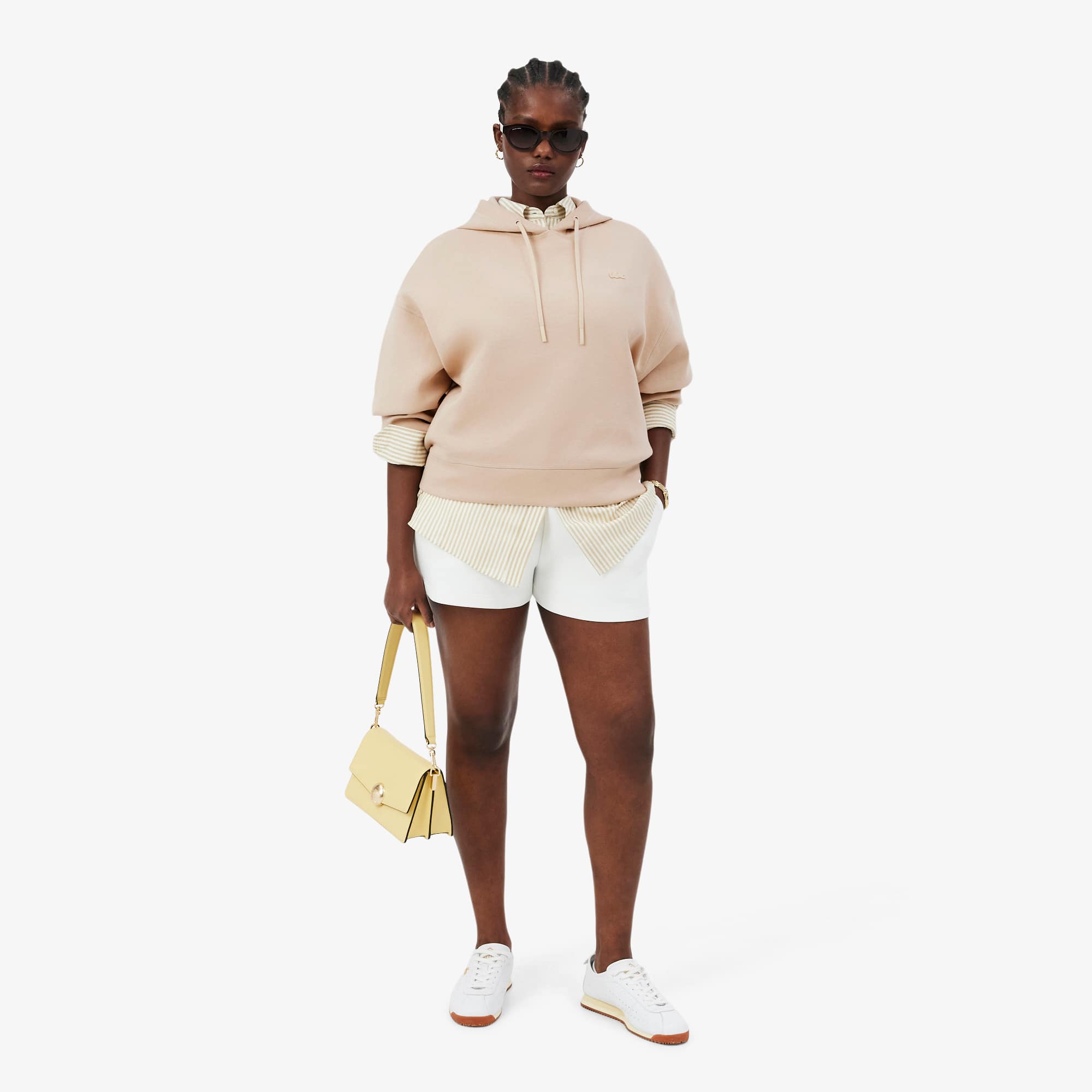 Oversized Adjustable Hoodie - Beige