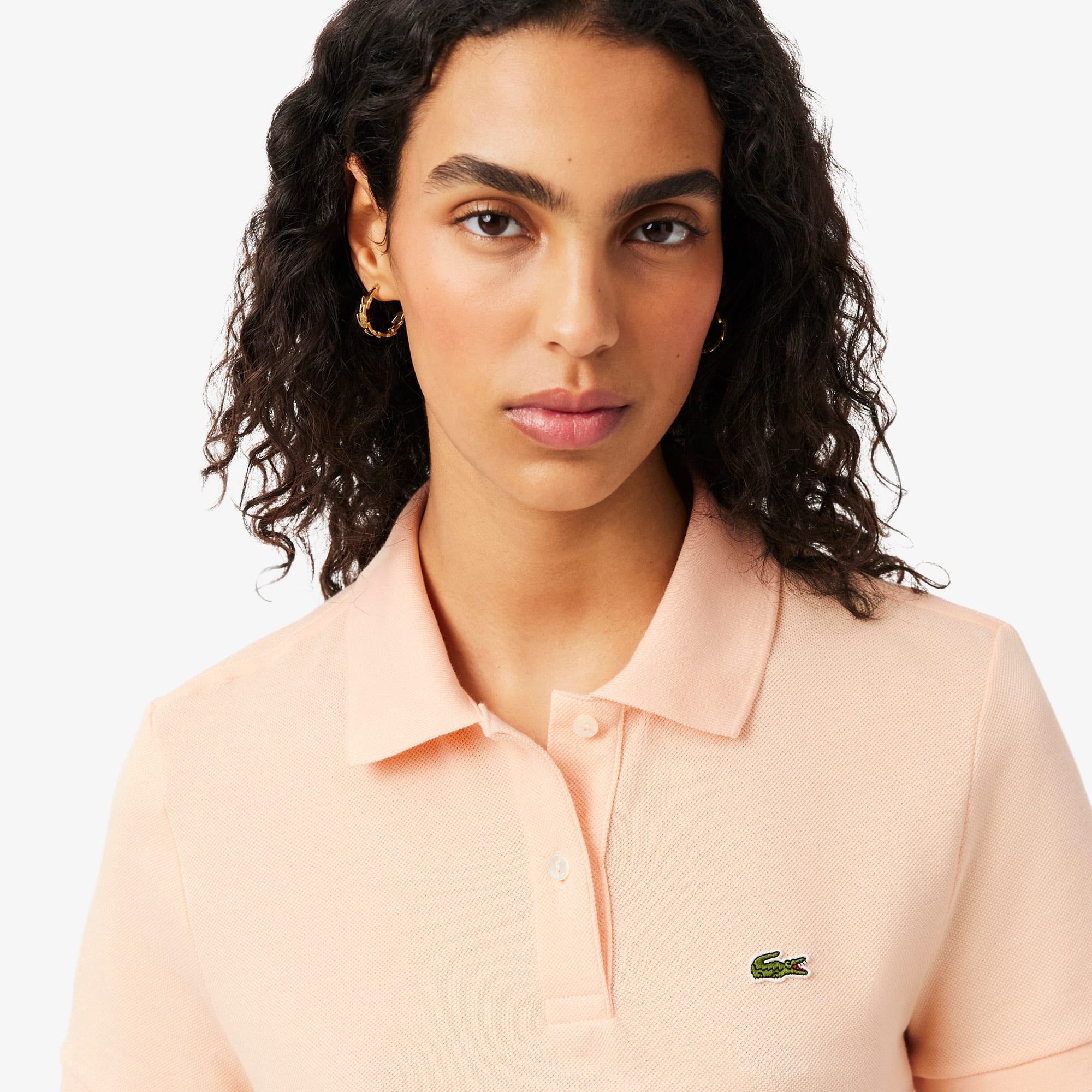 Women's Regular Fit Supple Petit Piqué Polo - Rose Pale