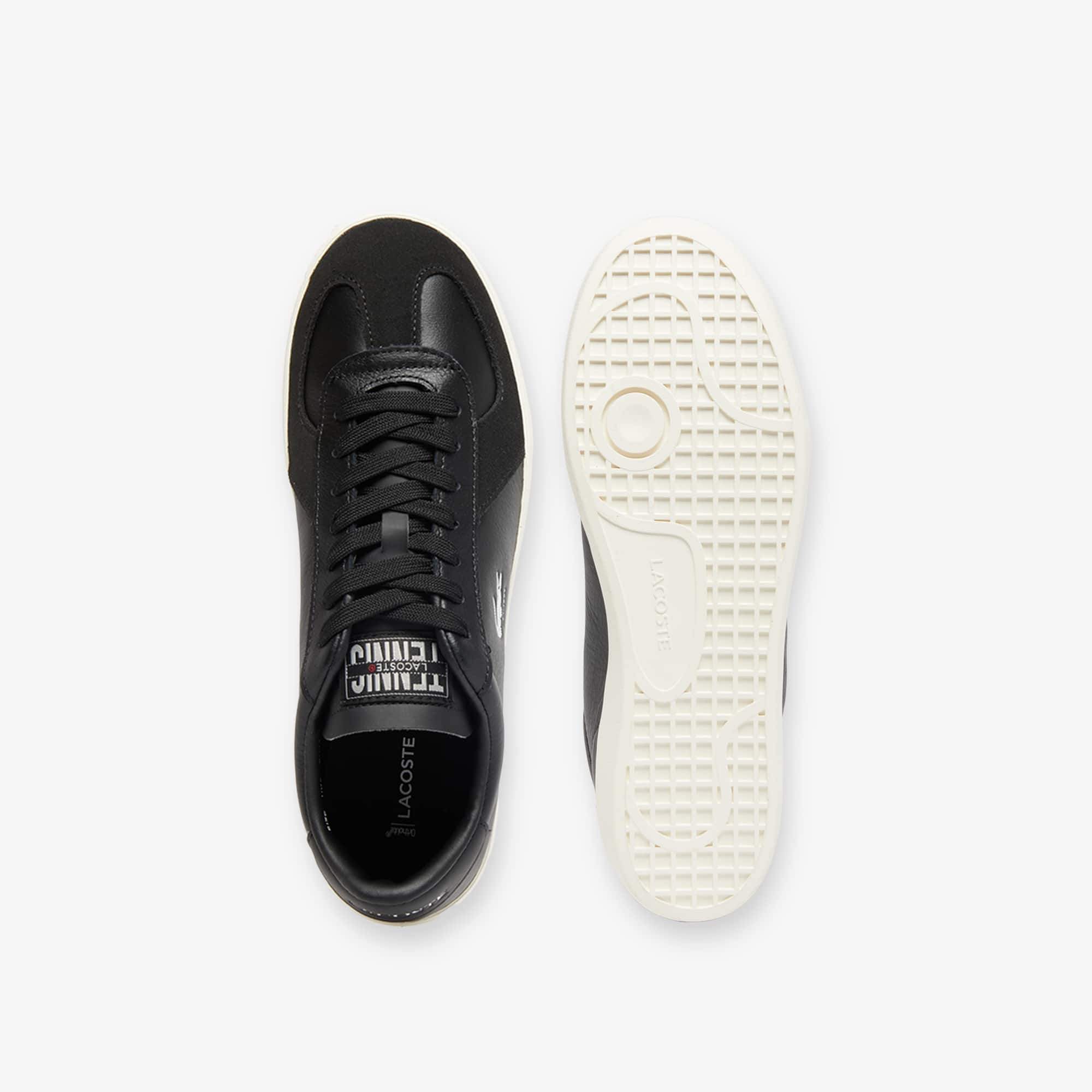 Men's Baseshot Pro Leather Sneakers - BLACK/OFFWHITE