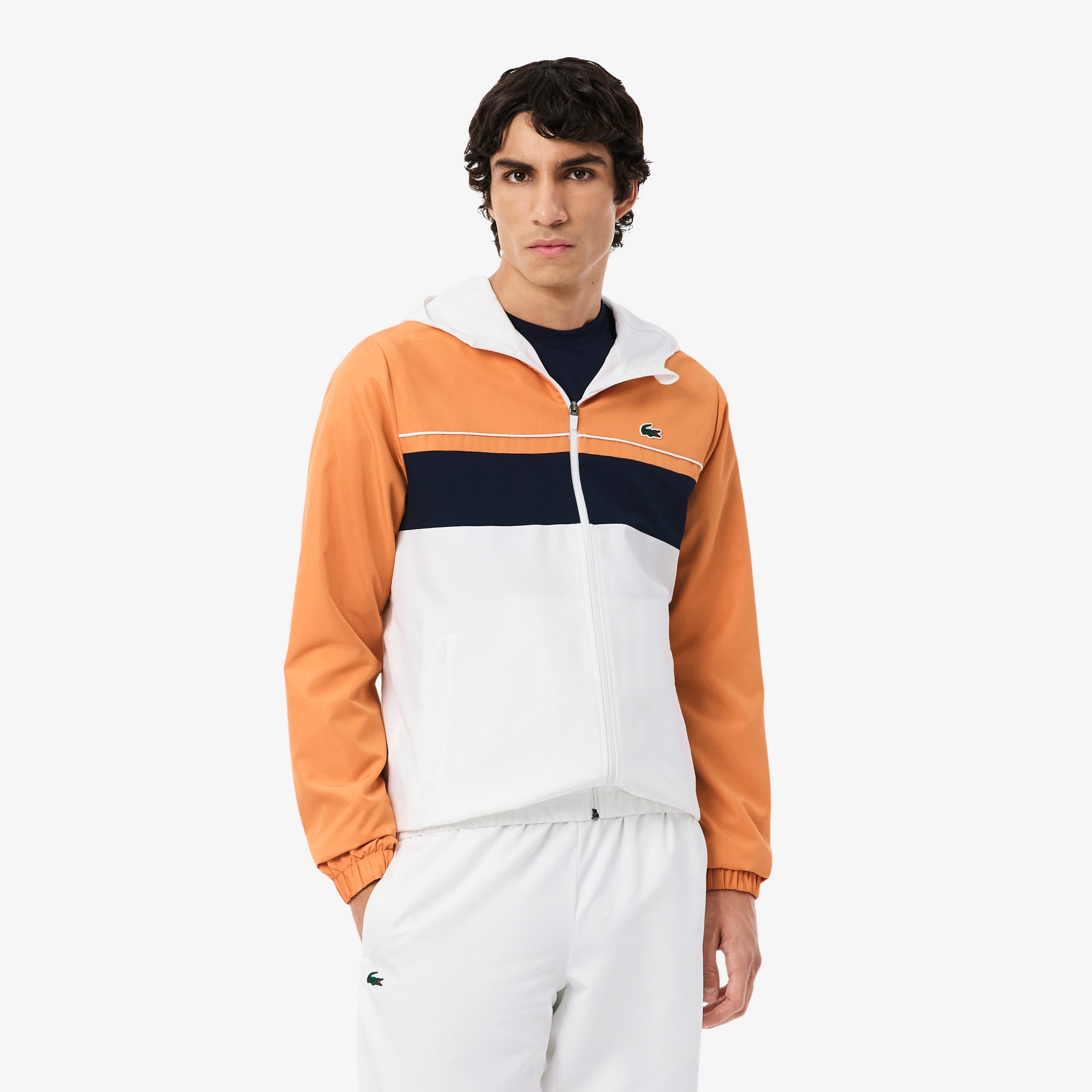Men's Sport Sweatsuit - Blanc / Orange / Bleu Marine
