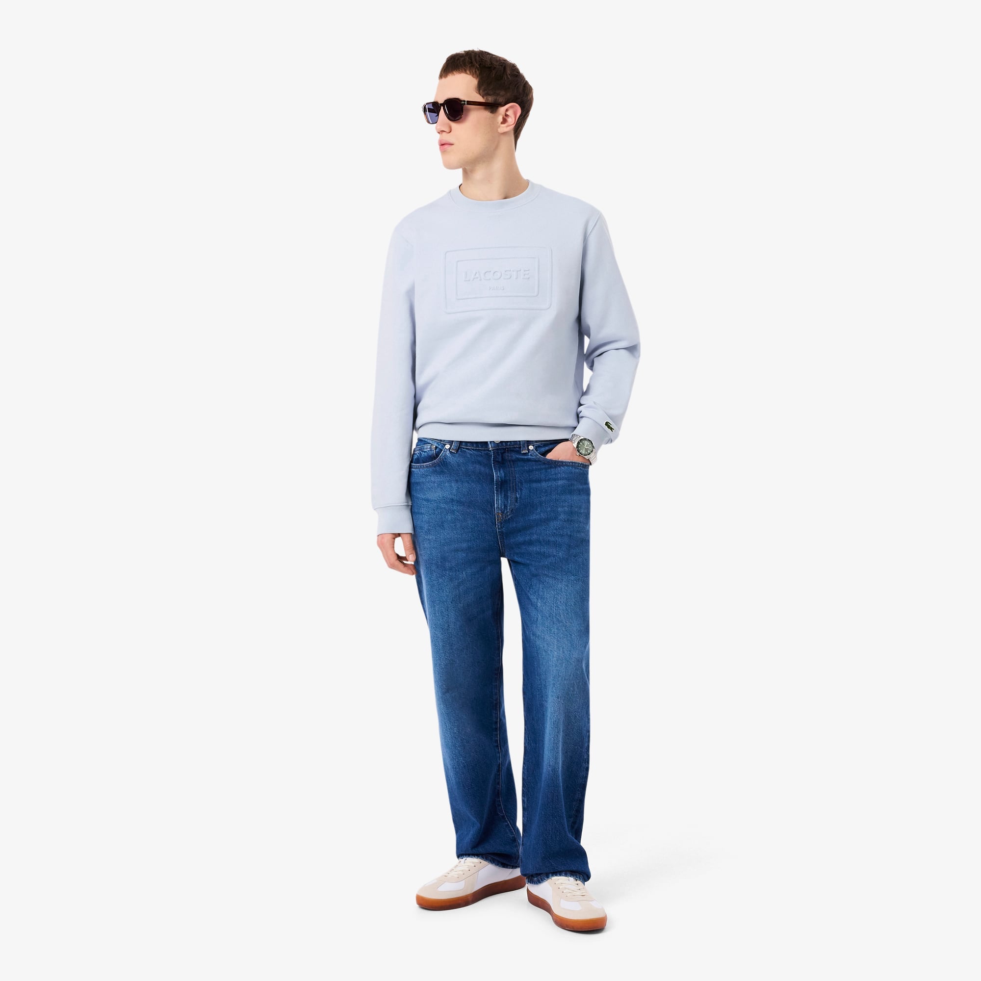 Embossed Fleece Sweatshirt - Phoenix blue