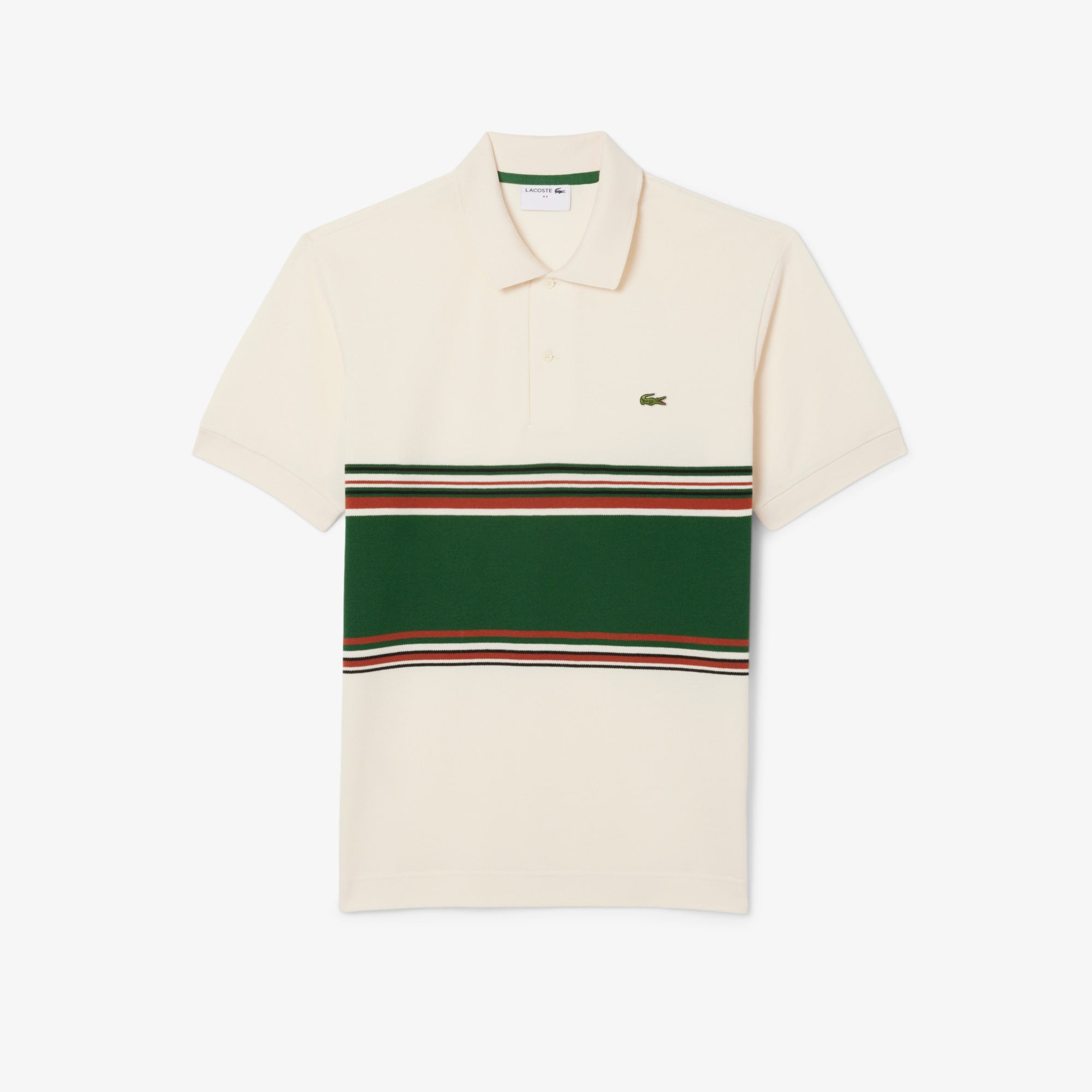 Men's Made In France Classic Fit Striped Polo - Cream